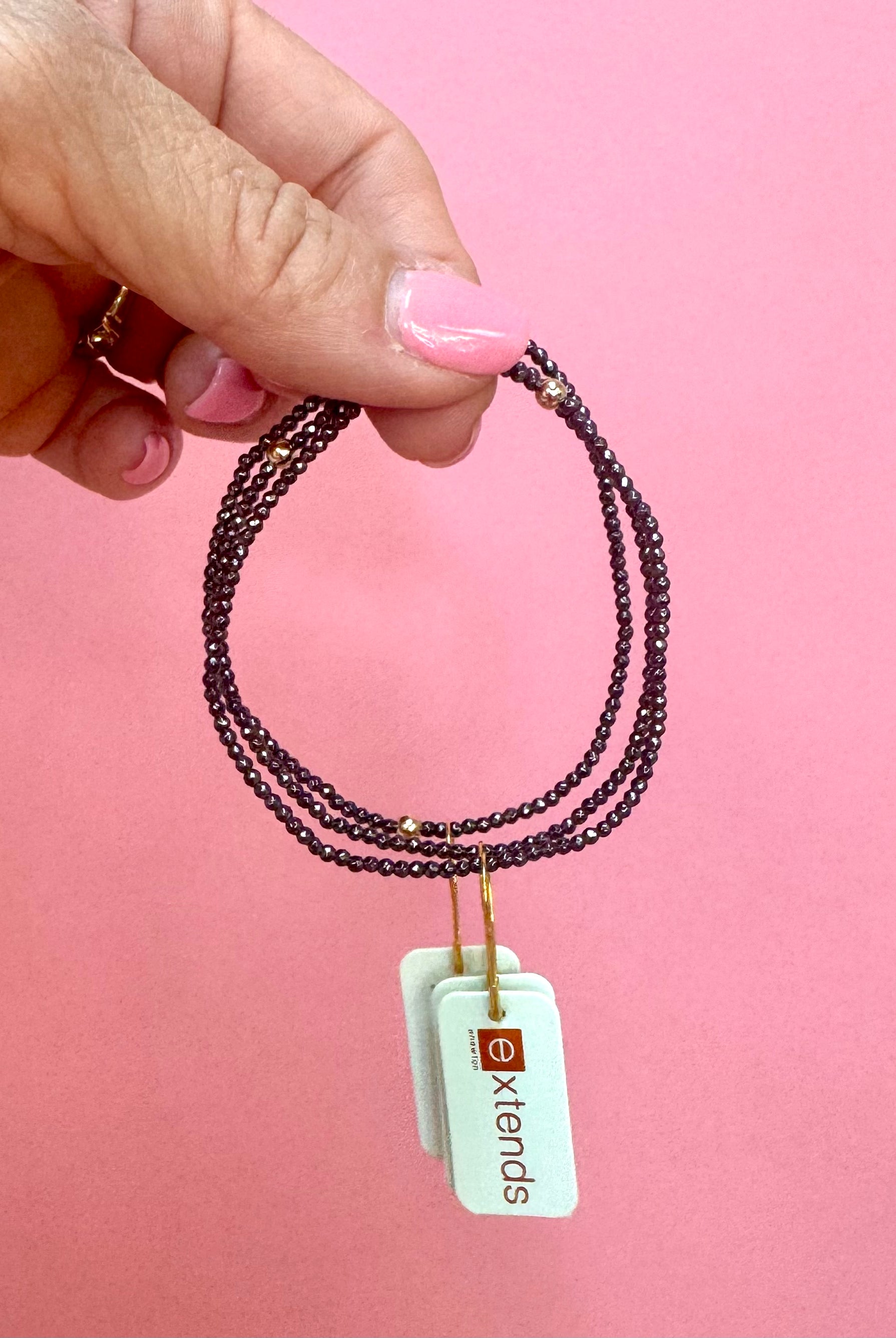 EXTENDS Faceted Hematite 2mm-260 eNewton-eNewton-The Lovely Closet, Women's Fashion Boutique in Alexandria, KY