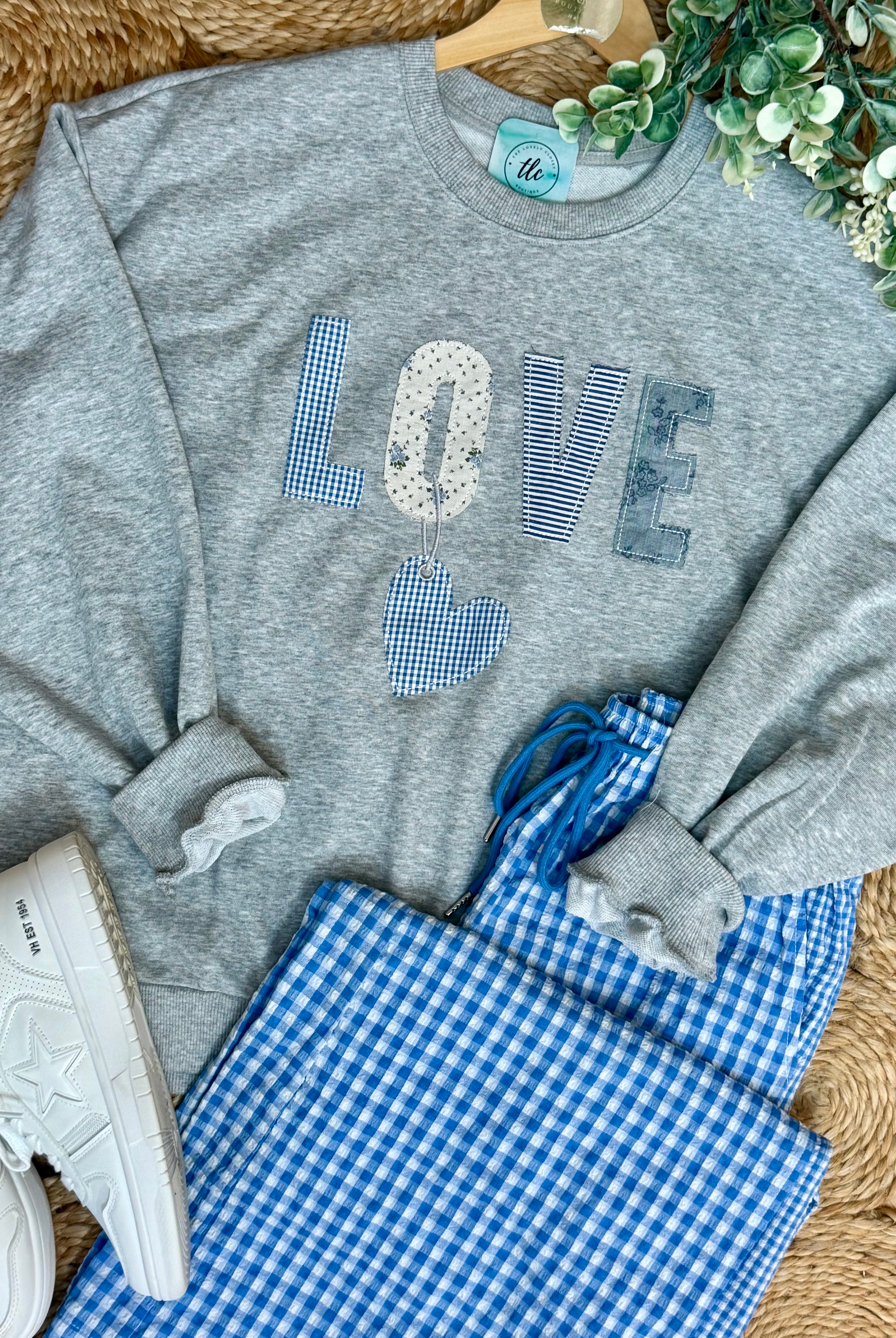 LOVE Appliqué Pullover-110 Long Sleeve Top-Main Strip-The Lovely Closet, Women's Fashion Boutique in Alexandria, KY