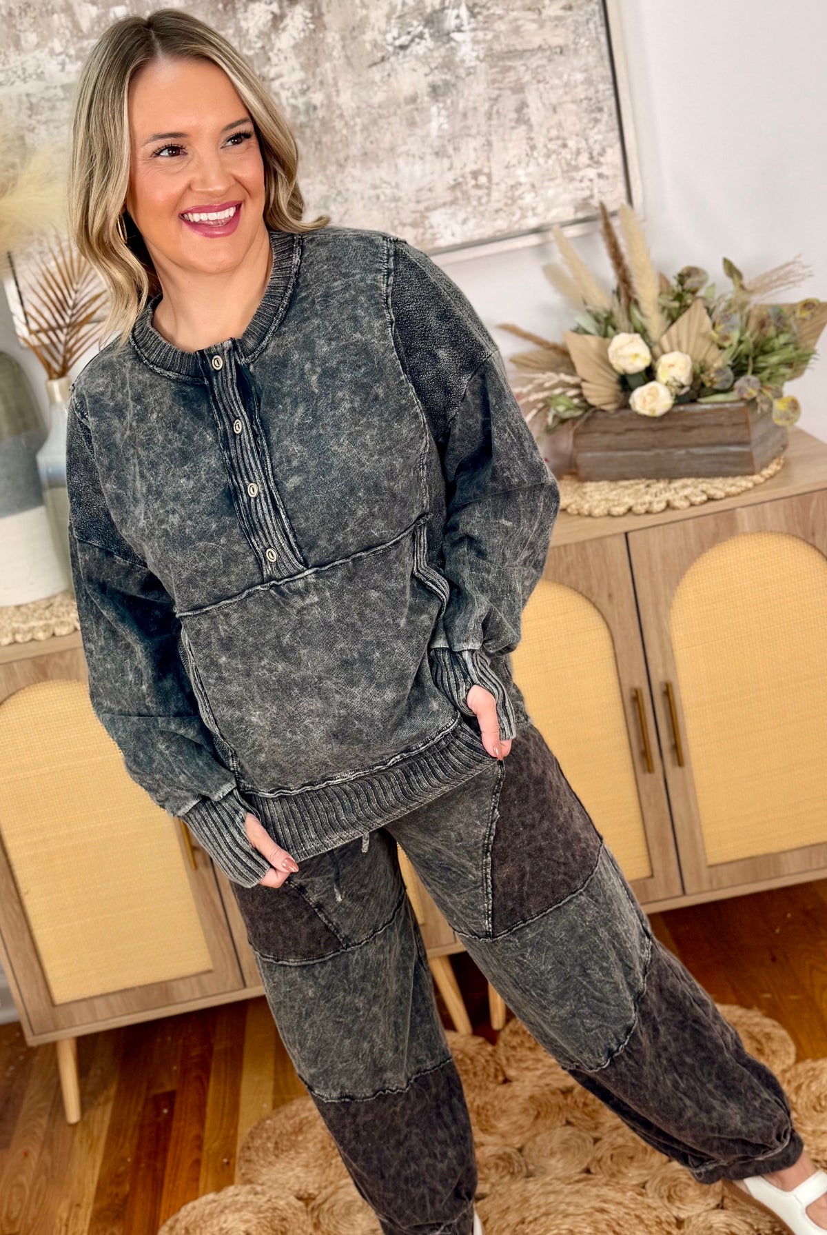 Natural Ease Pullover - Ash-110 Long Sleeve Top-J.Her-The Lovely Closet, Women's Fashion Boutique in Alexandria, KY