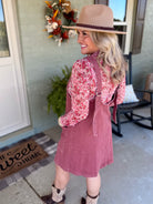 Maple Lane Overall Mini Dress - Brick-180 Dresses-Anniewear-The Lovely Closet, Women's Fashion Boutique in Alexandria, KY