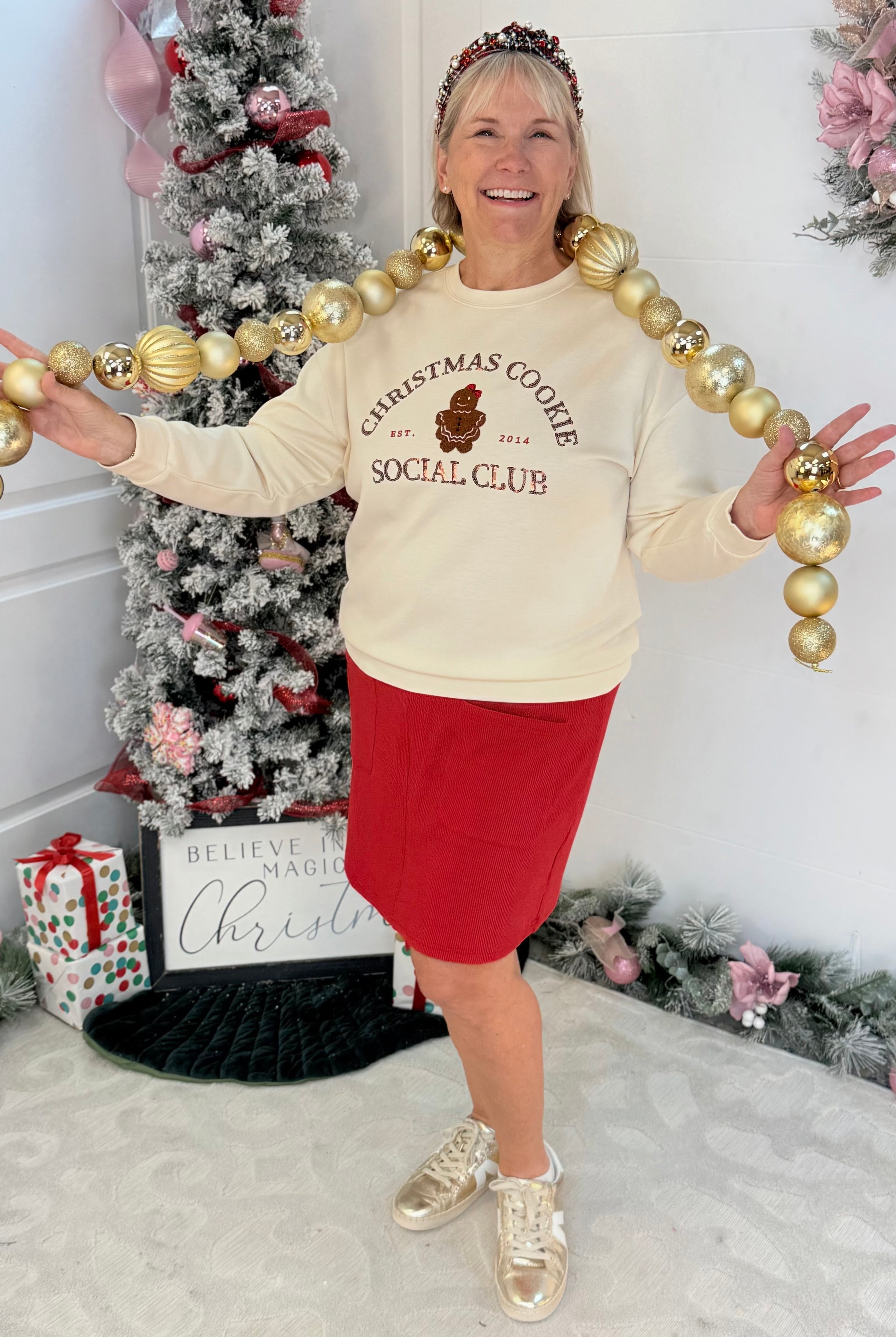 Jess Lea - Christmas Cookie Social Club Lux Pullover-350 Holiday-The Lovely Closet-The Lovely Closet, Women's Fashion Boutique in Alexandria, KY