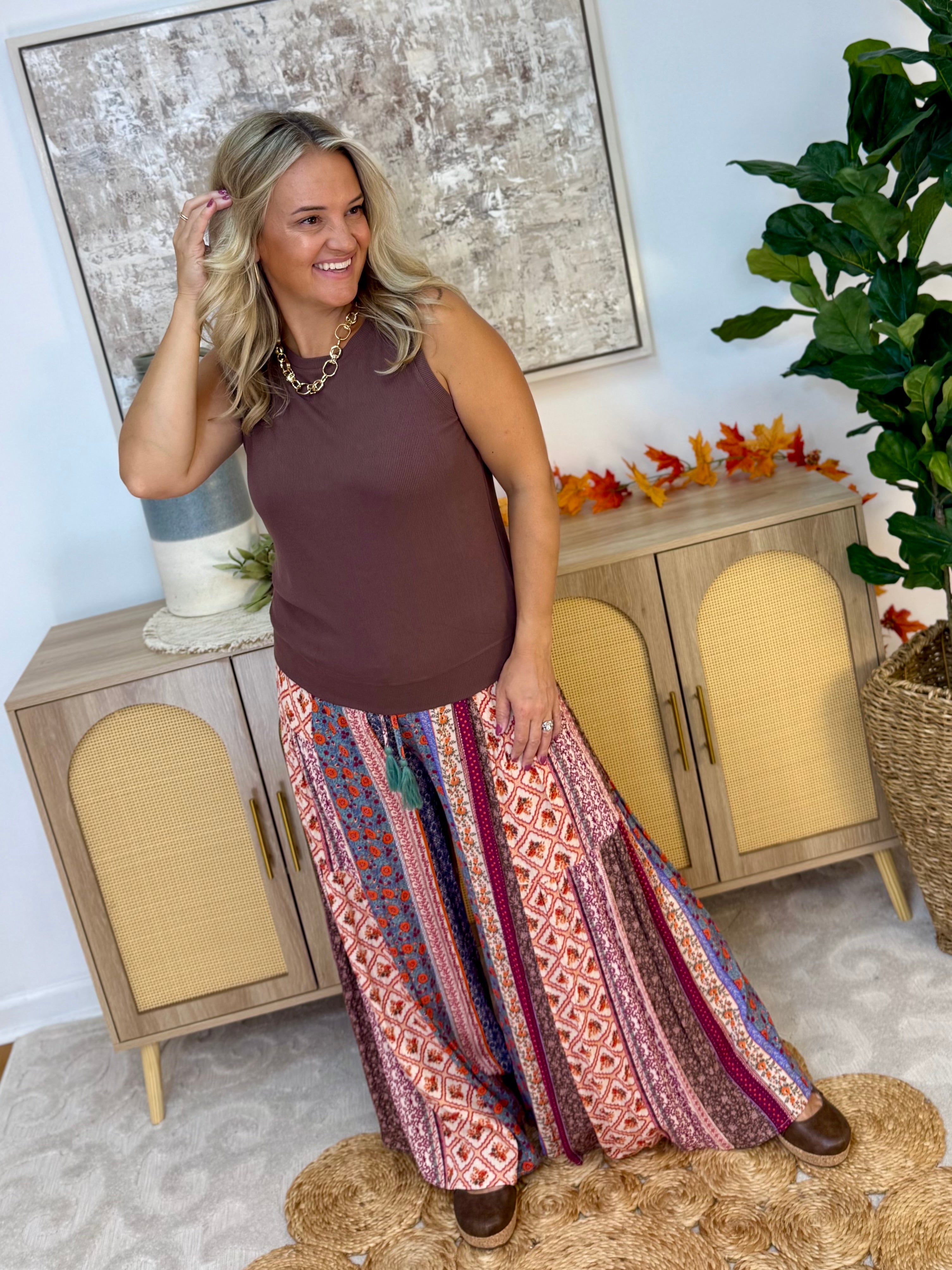 Fall Rayon Gauze Pants-240 Pants-easel-The Lovely Closet, Women's Fashion Boutique in Alexandria, KY