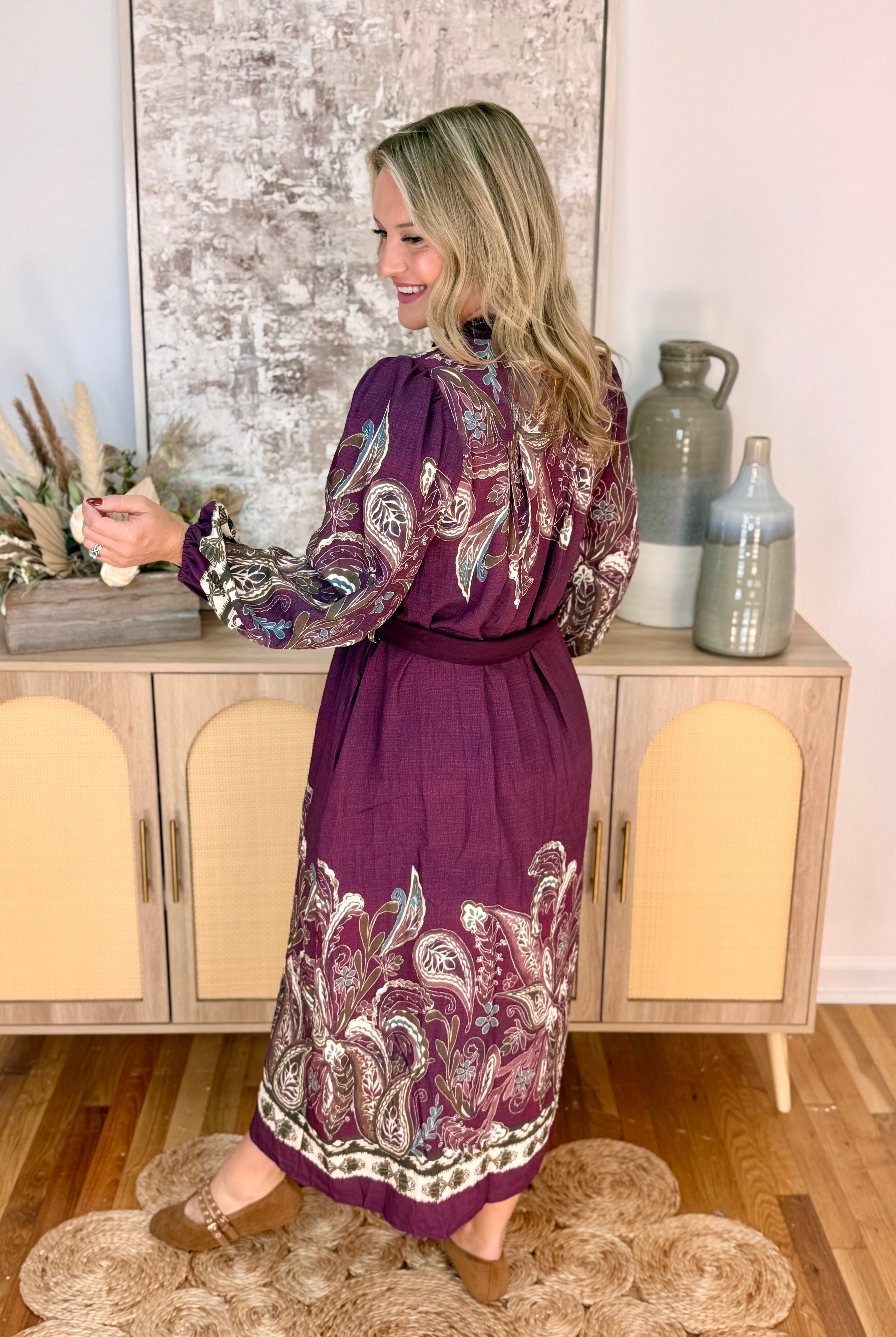 Chateau Weekend Midi Dress-180 Dresses-Umgee-The Lovely Closet, Women's Fashion Boutique in Alexandria, KY