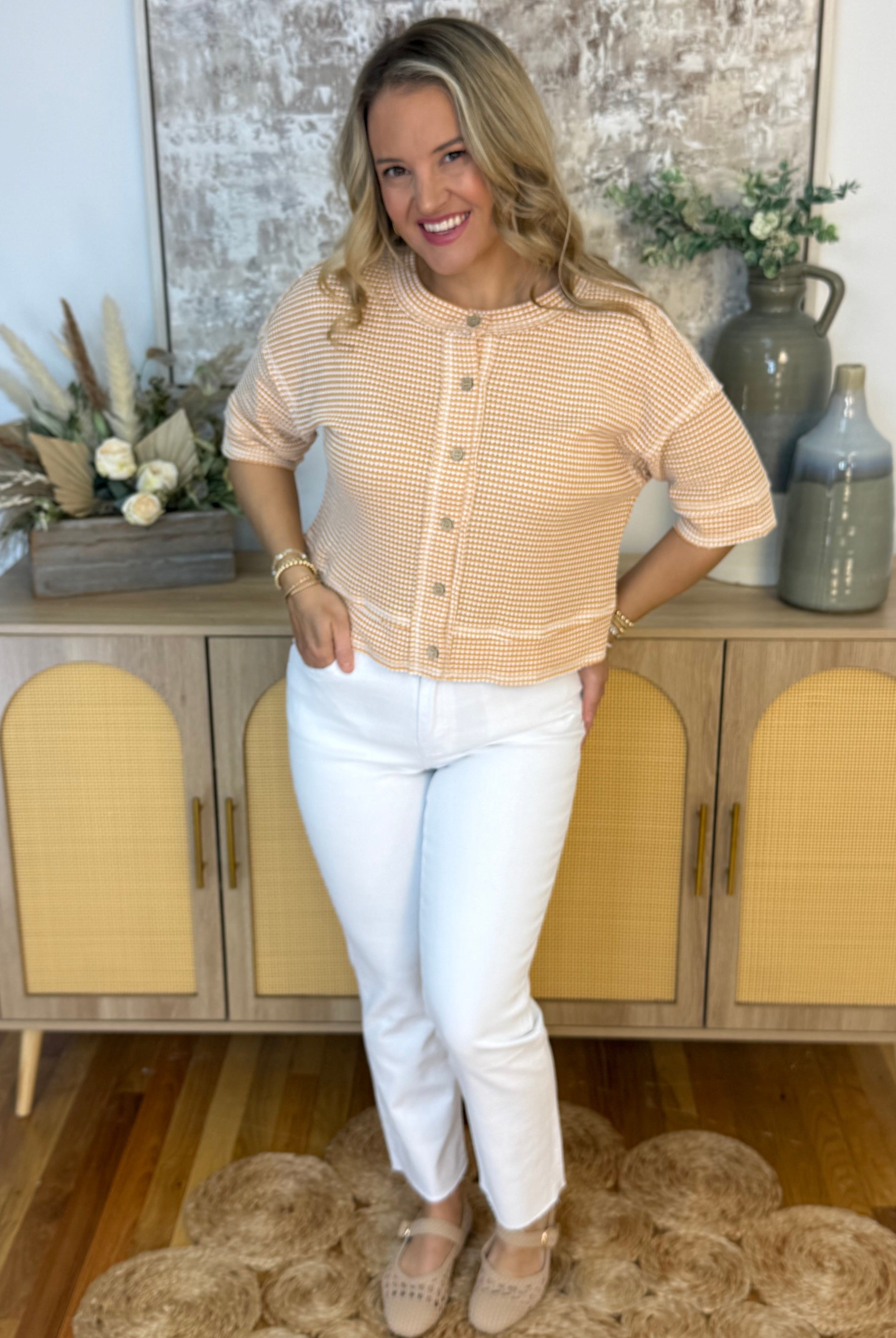 High Waist Cropped Straight - White-210 Jeans-zenana-The Lovely Closet, Women's Fashion Boutique in Alexandria, KY