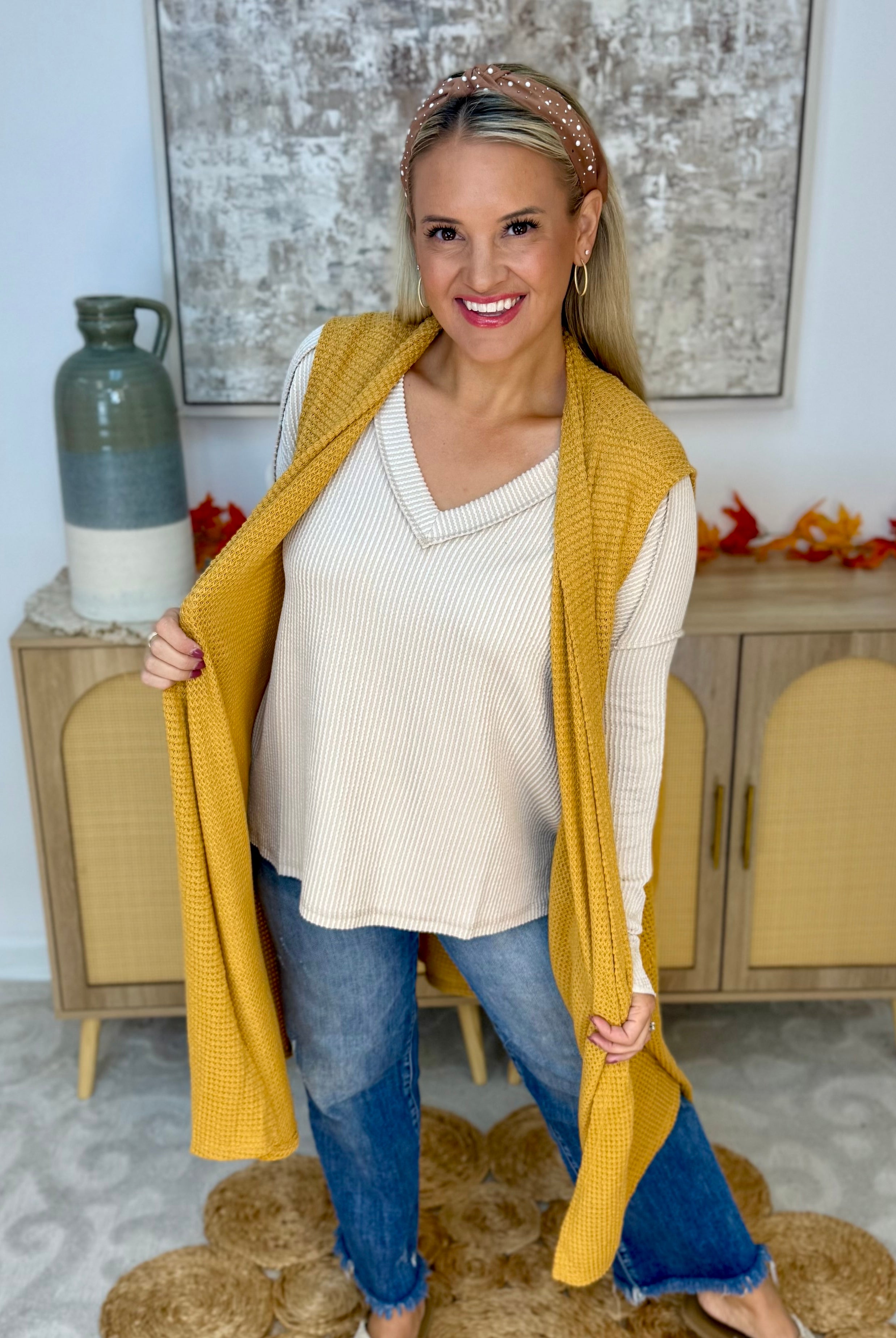 Autumn Days Ribbed Top - Cream-110 Long Sleeve Top-zenana-The Lovely Closet, Women's Fashion Boutique in Alexandria, KY