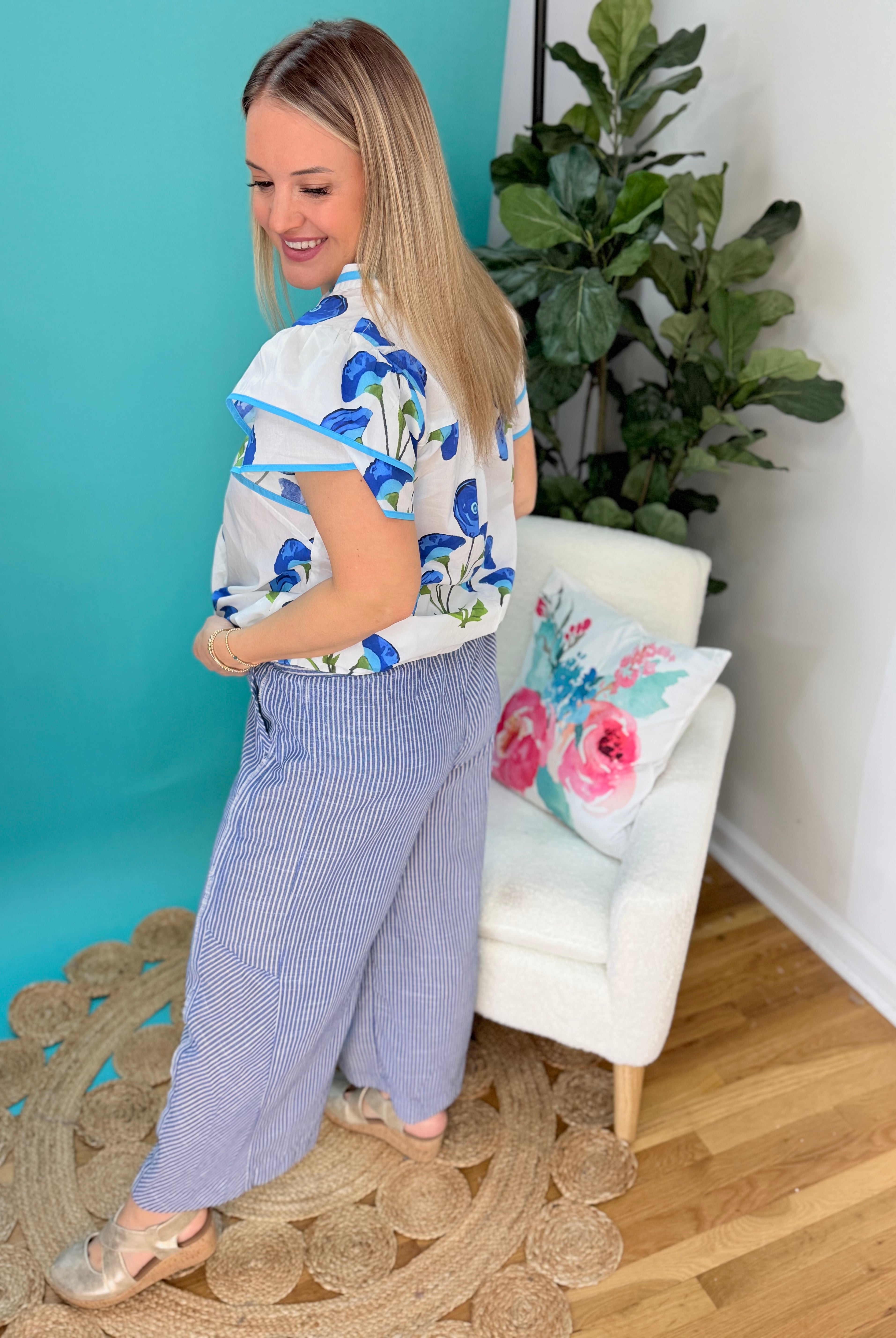 Ivy Garden Wide Leg Pants-240 Pants-Umgee-The Lovely Closet, Women's Fashion Boutique in Alexandria, KY