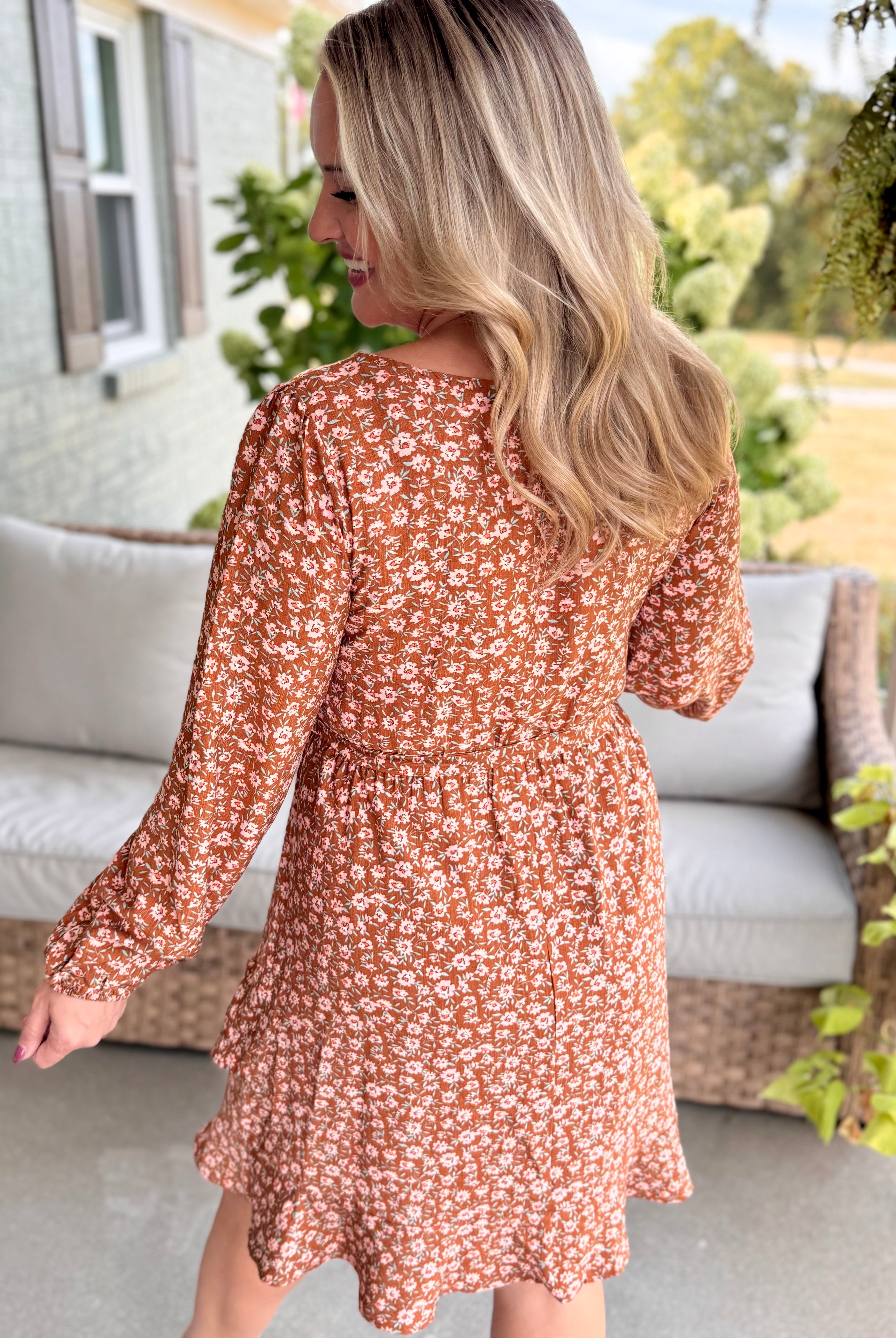 Willow Bloom Ditzy Floral Dress-180 Dresses-GILLI-The Lovely Closet, Women's Fashion Boutique in Alexandria, KY