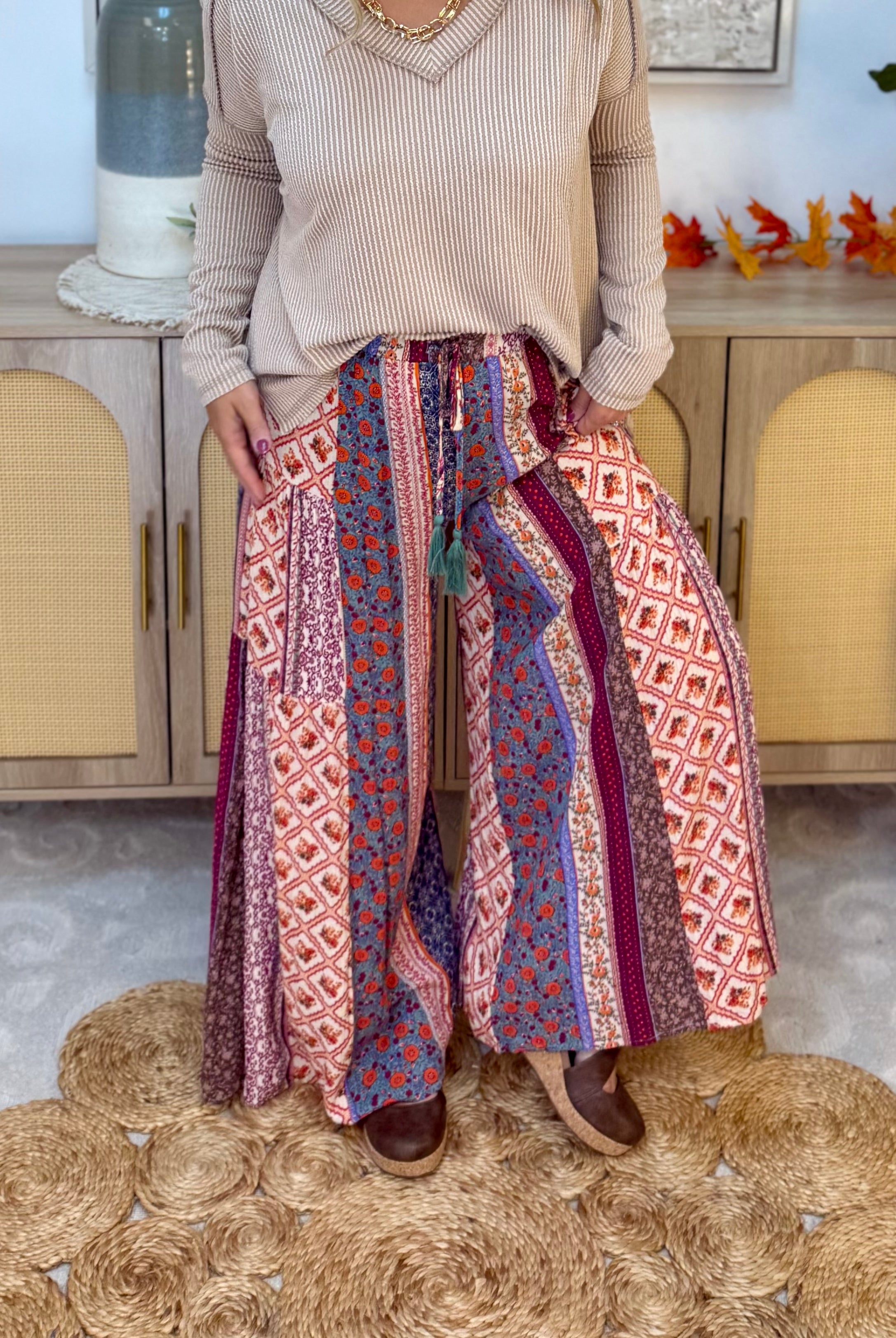 Fall Rayon Gauze Pants-240 Pants-easel-The Lovely Closet, Women's Fashion Boutique in Alexandria, KY