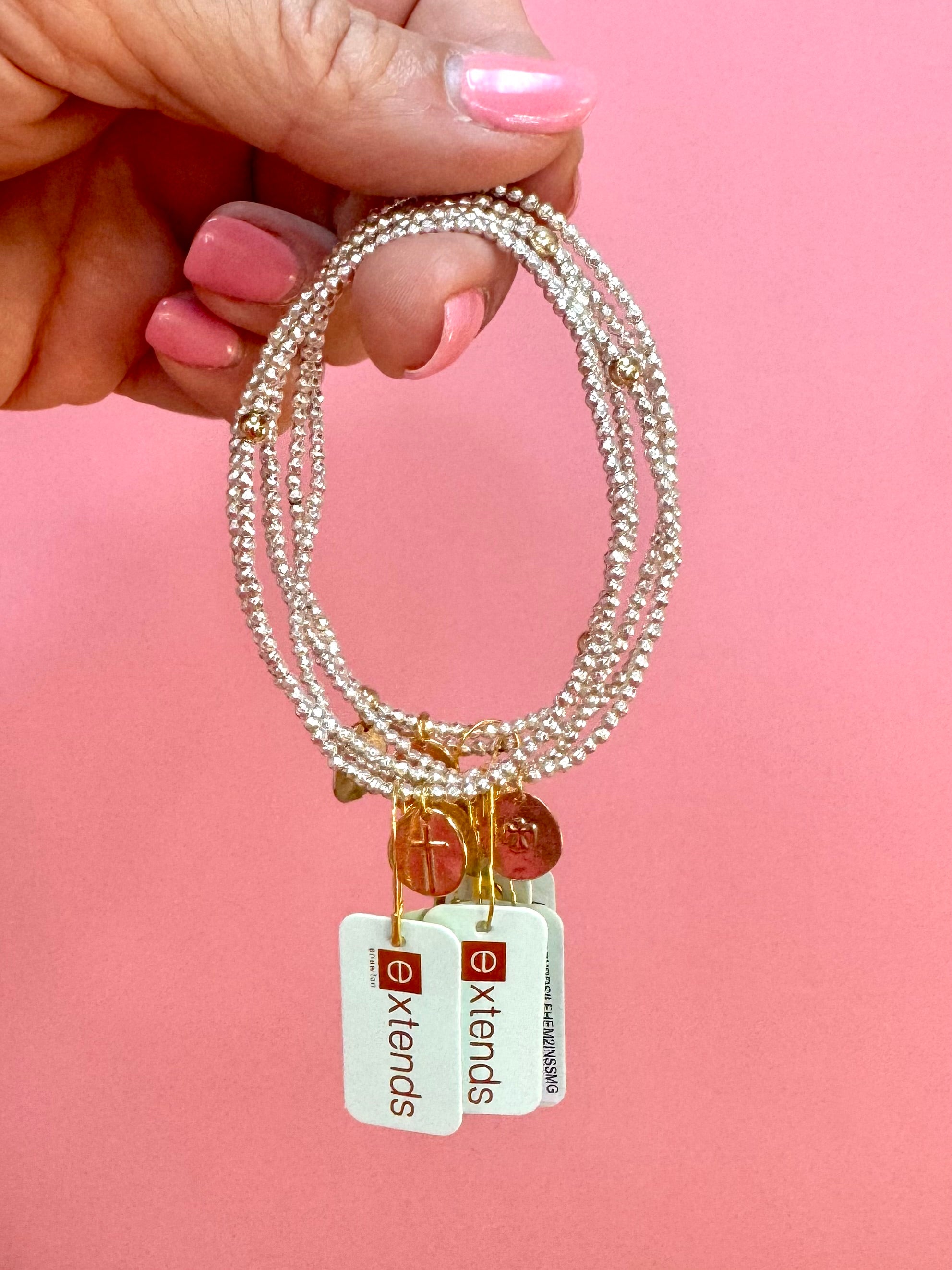 EXTENDS Bright Silver Hematite 2mm Inspire Small Charm-260 eNewton-eNewton-The Lovely Closet, Women's Fashion Boutique in Alexandria, KY