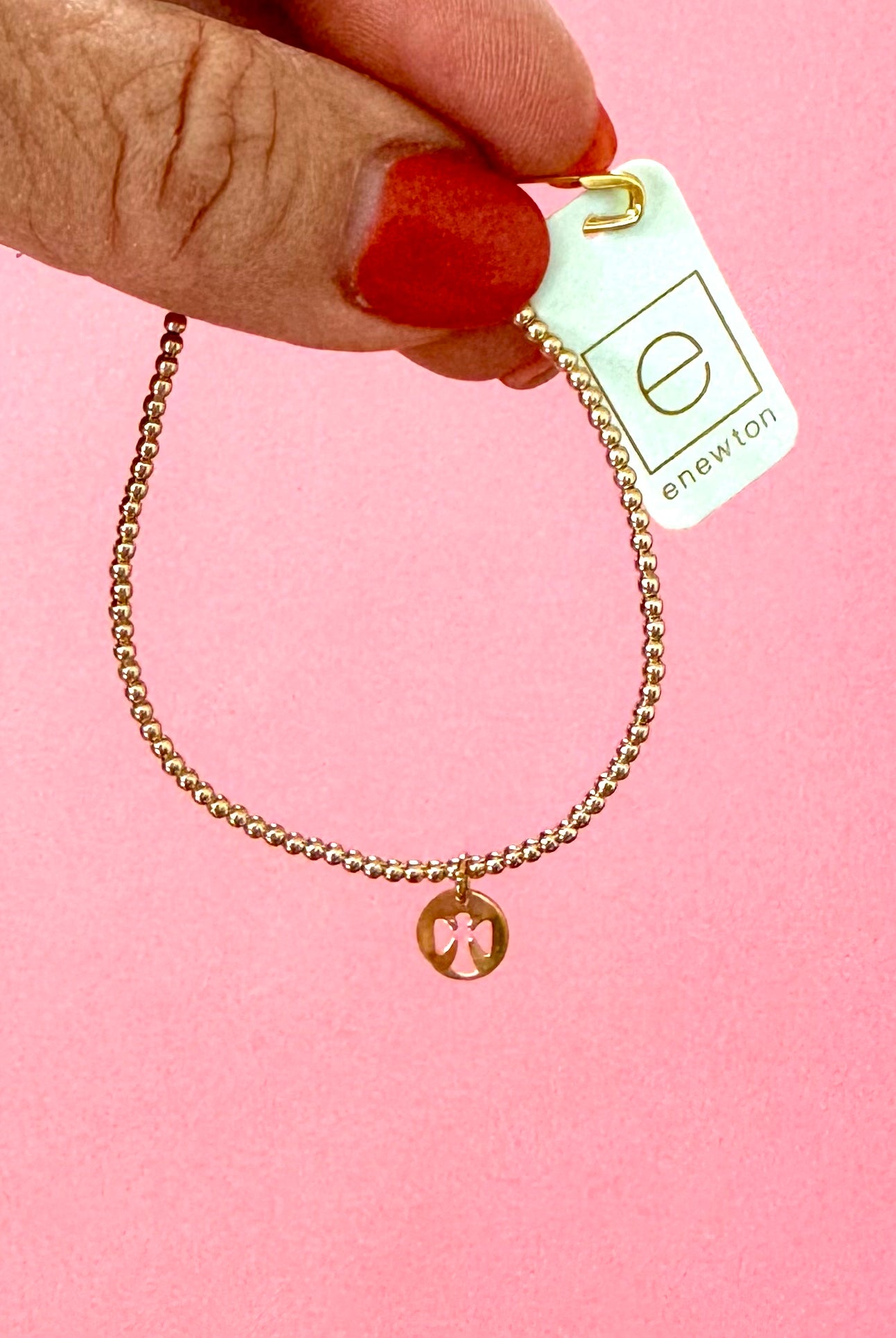 Classic Gold 2mm Guardian Angel Small Disc-260 eNewton-eNewton-The Lovely Closet, Women's Fashion Boutique in Alexandria, KY