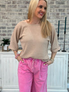 Spring Forward Waffle Knit Top-The Lovely Closet-The Lovely Closet, Women's Fashion Boutique in Alexandria, KY