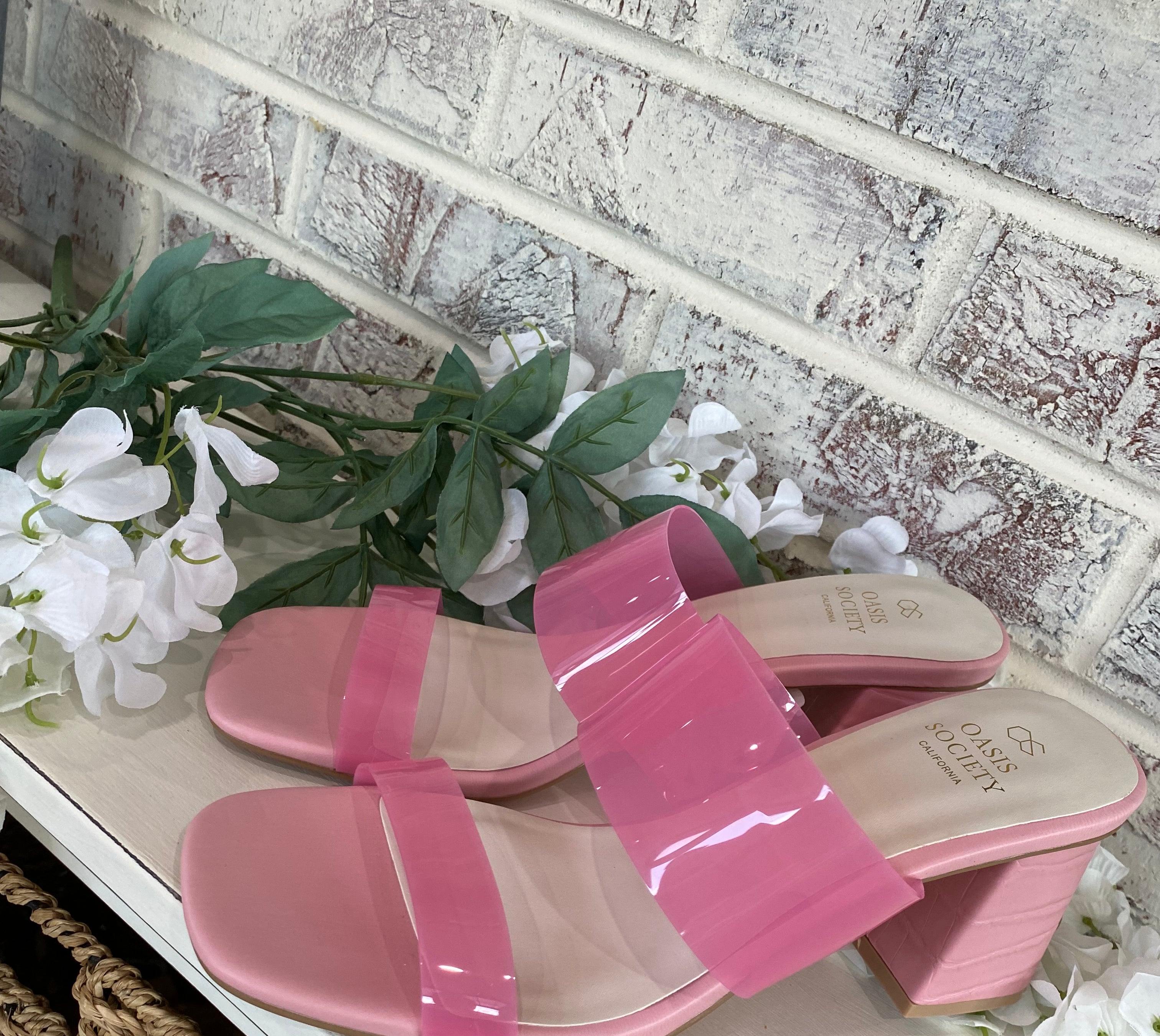 Pop of Pink Sandal-270 Shoes-The Lovely Closet-The Lovely Closet, Women's Fashion Boutique in Alexandria, KY
