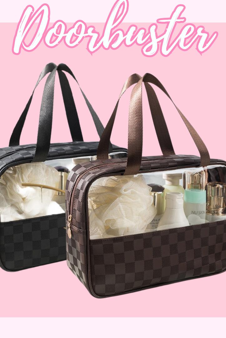 BLACK FRIDAY 10AM - COSMETIC BAG & BUBBLE HEADBAND-290 Bag/Handbags-zenana-The Lovely Closet, Women's Fashion Boutique in Alexandria, KY