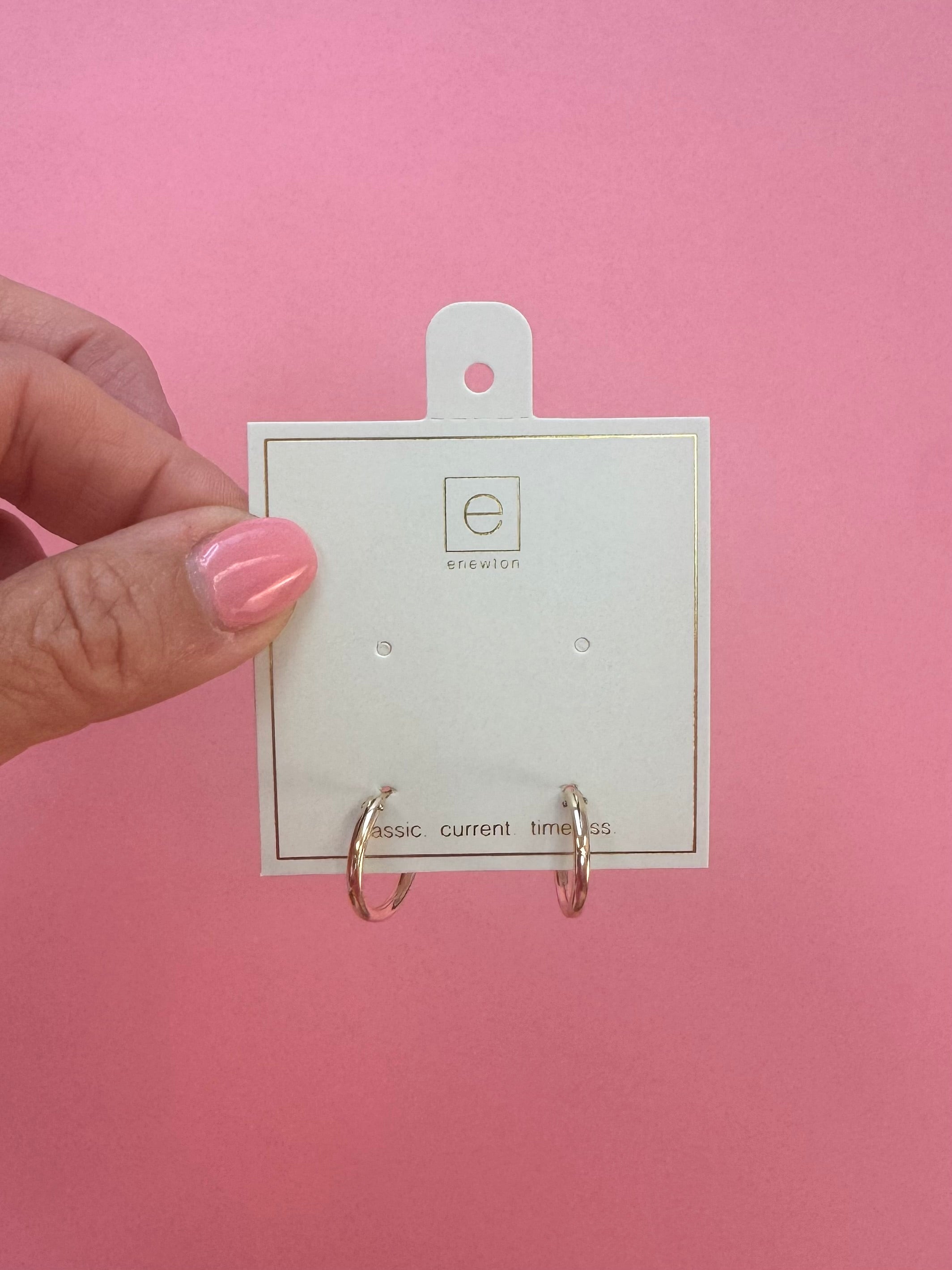 Round Gold 0.5" Hoop - Smooth-The Lovely Closet-The Lovely Closet, Women's Fashion Boutique in Alexandria, KY