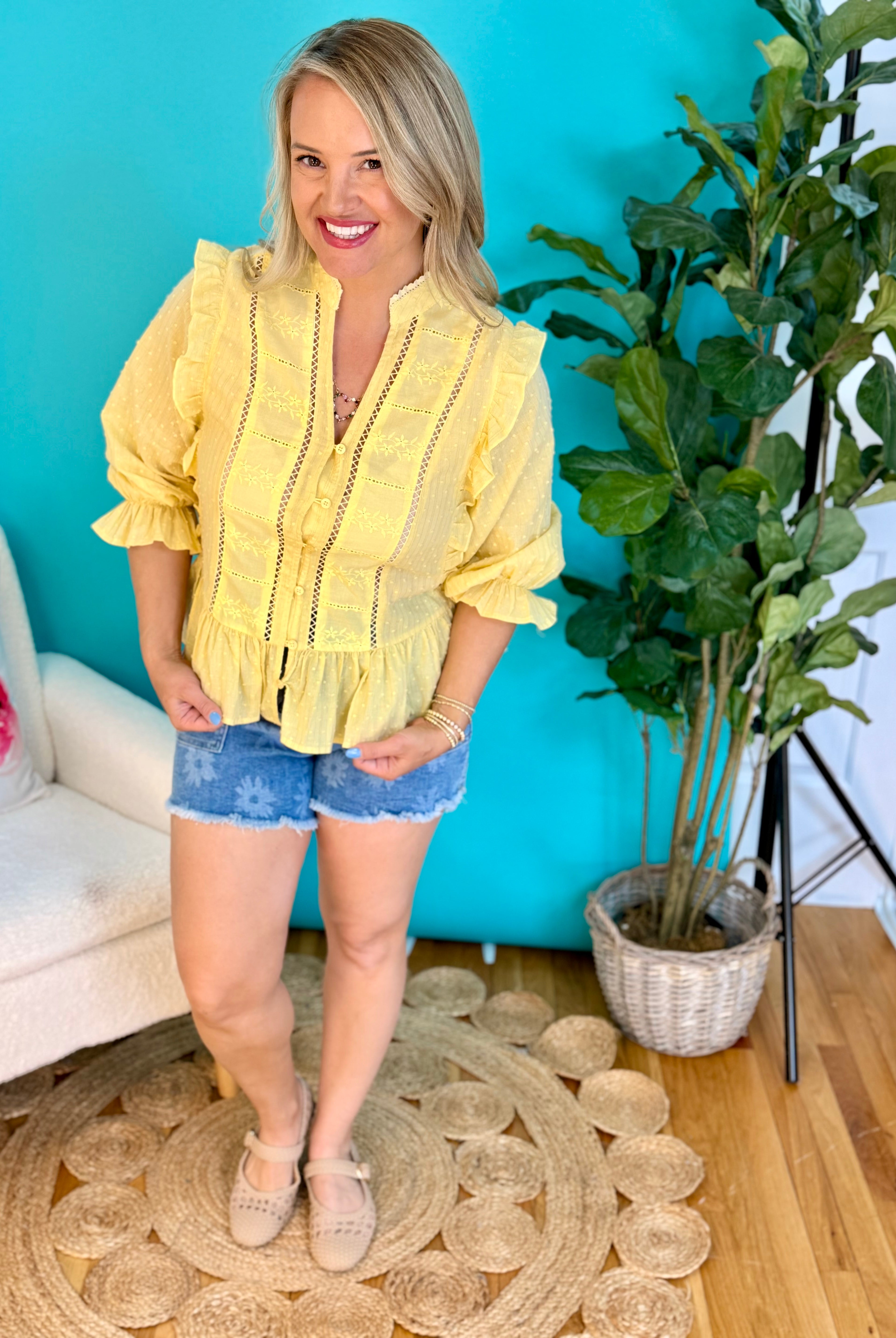 Sunny Gatherings Top-110 Long Sleeve Top-easel-The Lovely Closet, Women's Fashion Boutique in Alexandria, KY