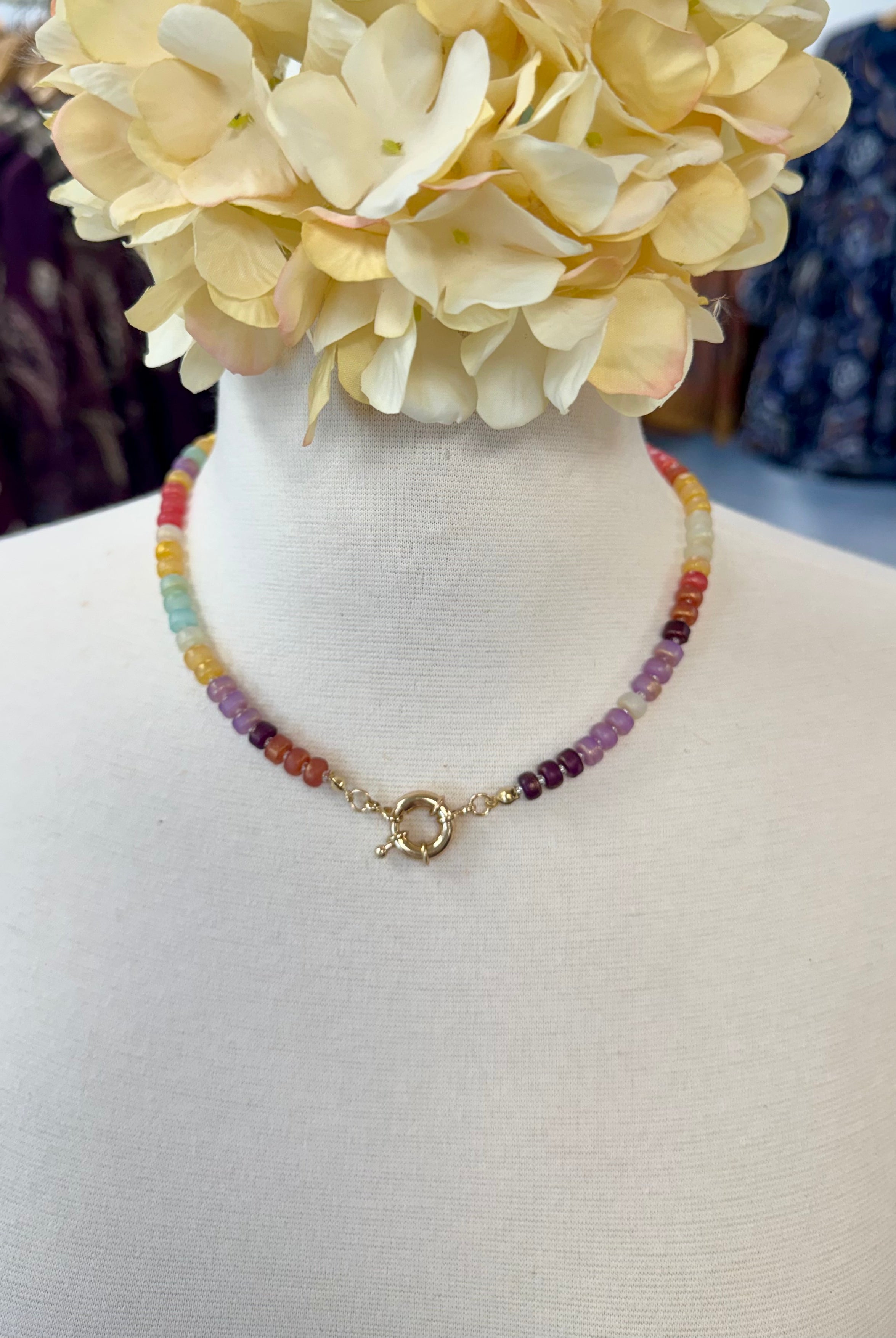Golden Toffee Candy Bead Necklace-280 Accessories-Golden Stella-The Lovely Closet, Women's Fashion Boutique in Alexandria, KY