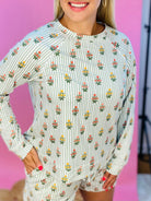 Mary Square Luxury Pajamas - Cottage Stripes-310 Gift-Mary Square-The Lovely Closet, Women's Fashion Boutique in Alexandria, KY