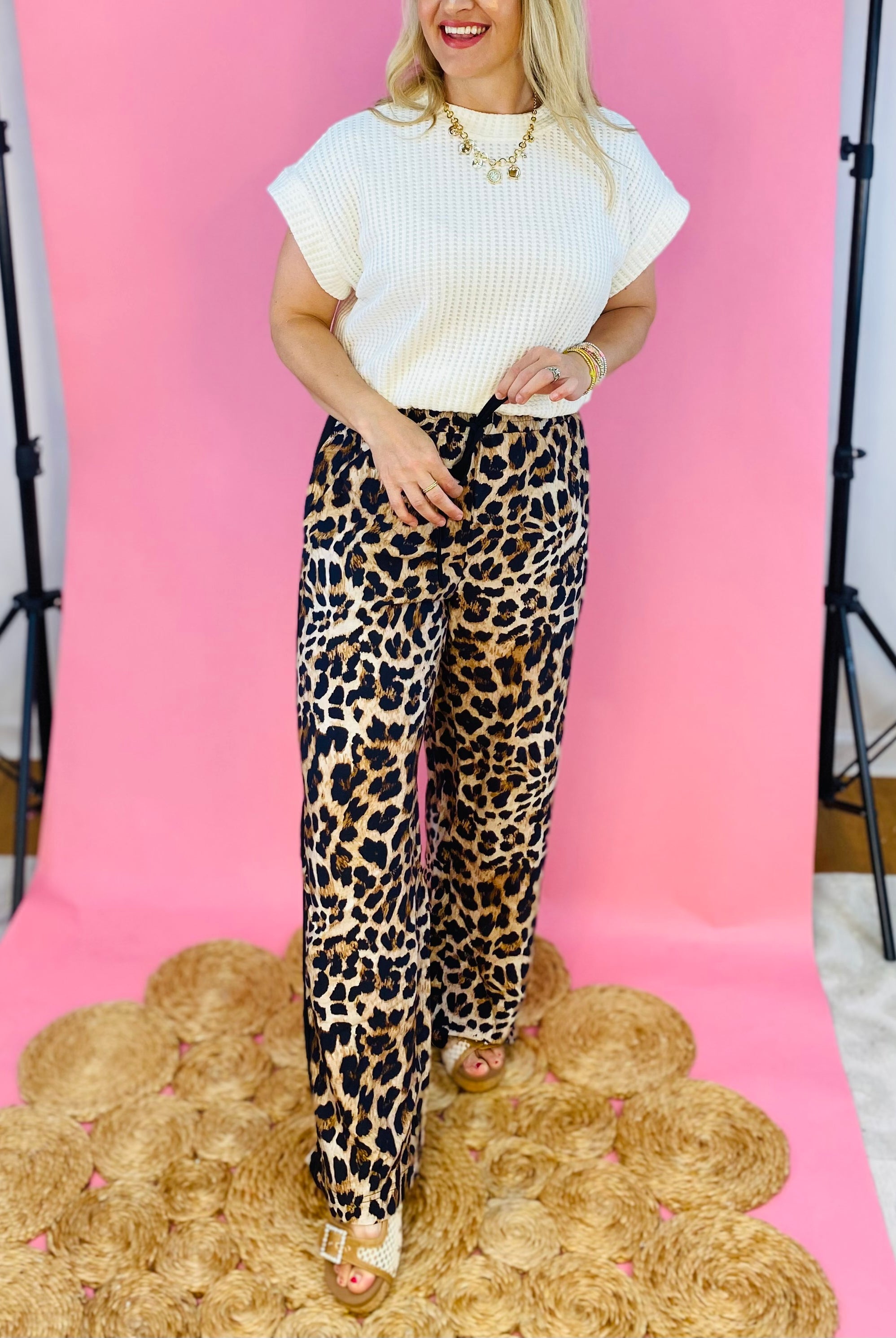 Animal Print Palazzo Pant-240 Pants-The Lovely Closet-The Lovely Closet, Women's Fashion Boutique in Alexandria, KY