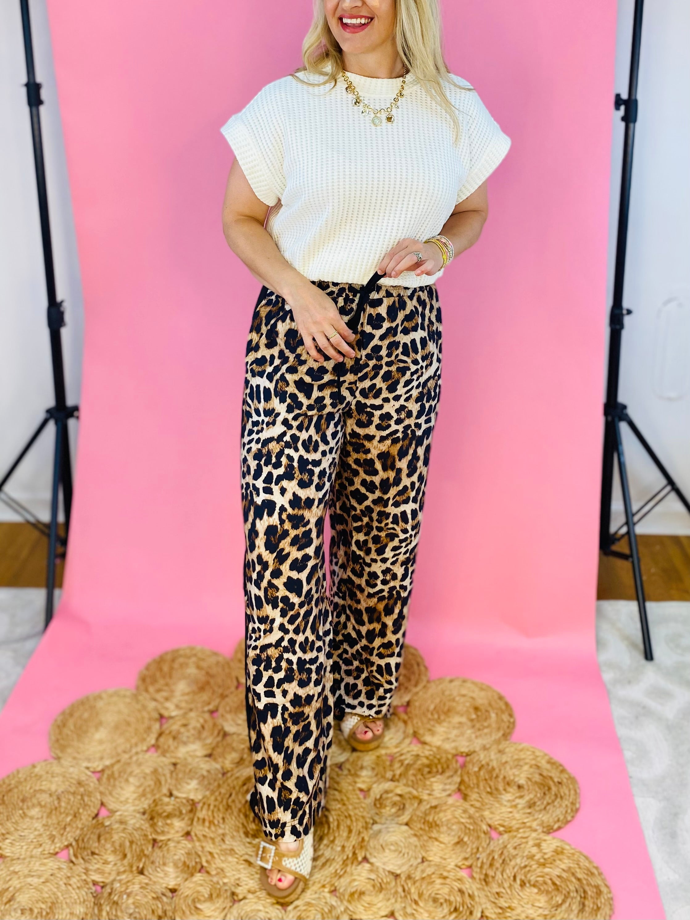 Animal Print Palazzo Pant-240 Pants-The Lovely Closet-The Lovely Closet, Women's Fashion Boutique in Alexandria, KY
