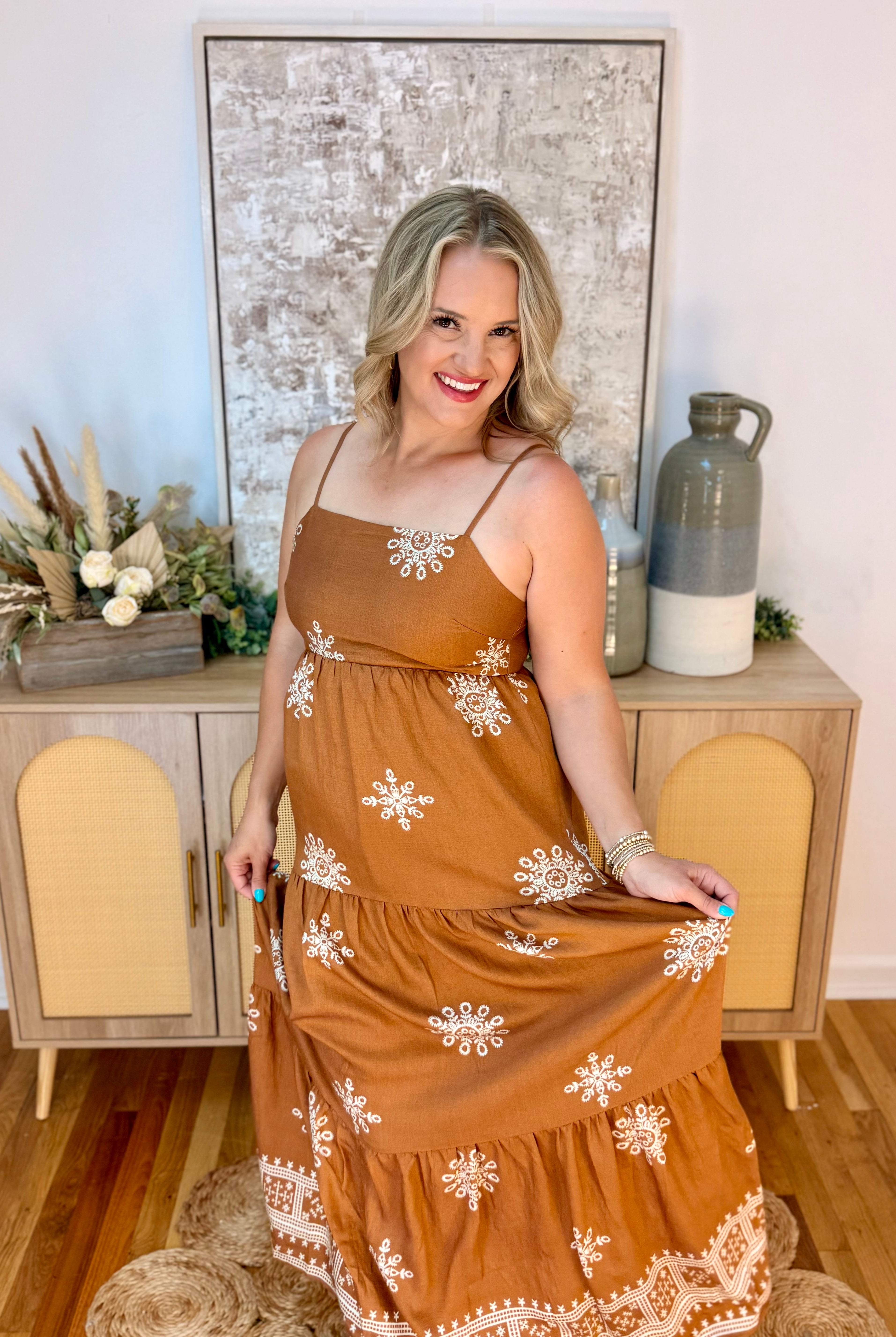 Setting Sun Maxi Dress-180 Dresses-Doe and Rae-The Lovely Closet, Women's Fashion Boutique in Alexandria, KY