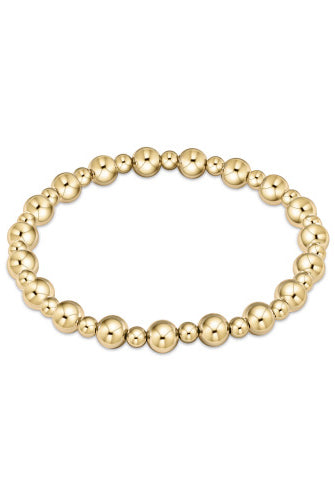 Classic Gold Grateful 6mm Bead Bracelet-260 eNewton-eNewton-The Lovely Closet, Women's Fashion Boutique in Alexandria, KY