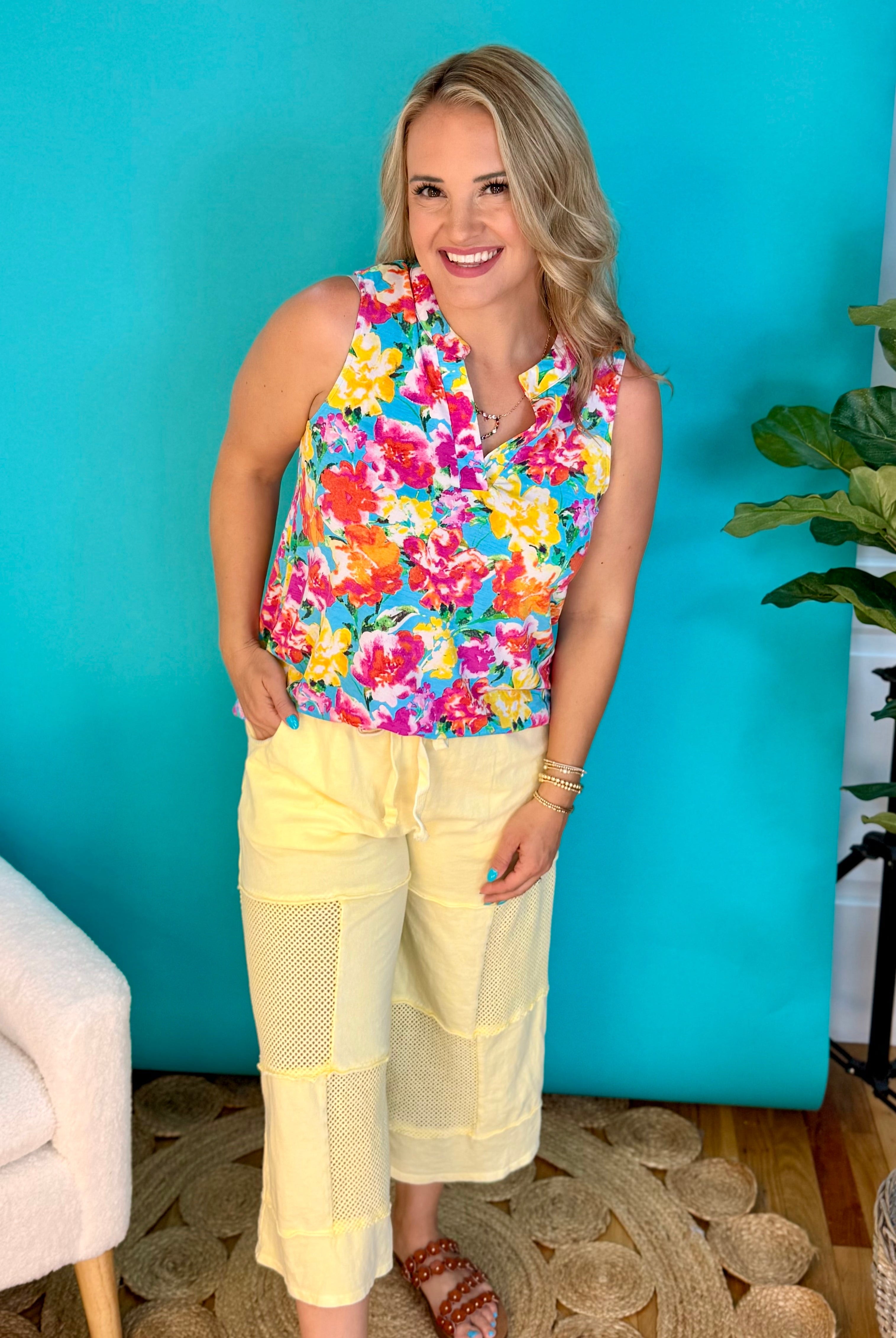 Lizzy Tank - Summer Fun-120 Sleeveless Tops-Dear Scarlett-The Lovely Closet, Women's Fashion Boutique in Alexandria, KY