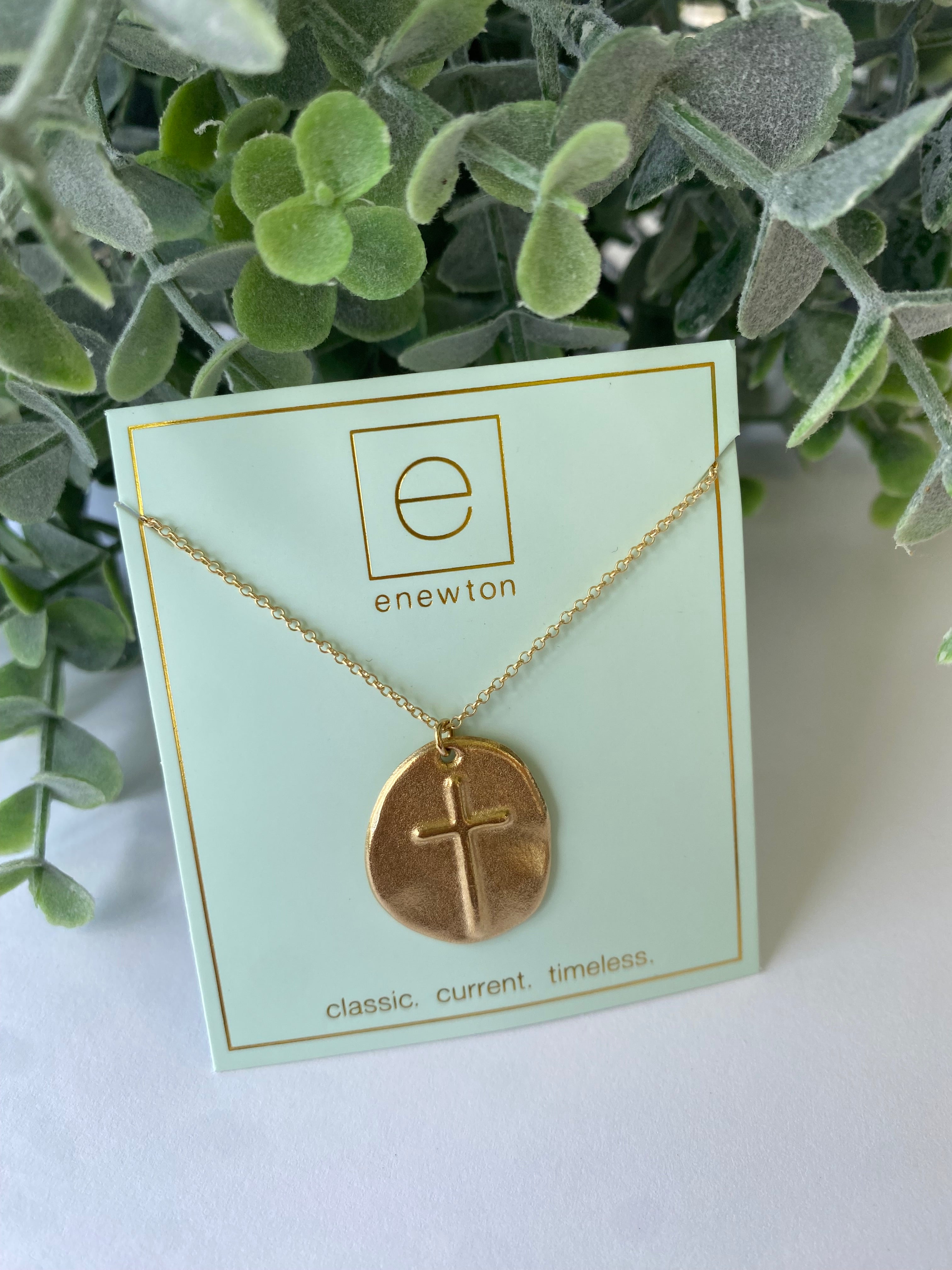 16" Inspire Gold Charm Necklace-260 eNewton-eNewton-The Lovely Closet, Women's Fashion Boutique in Alexandria, KY