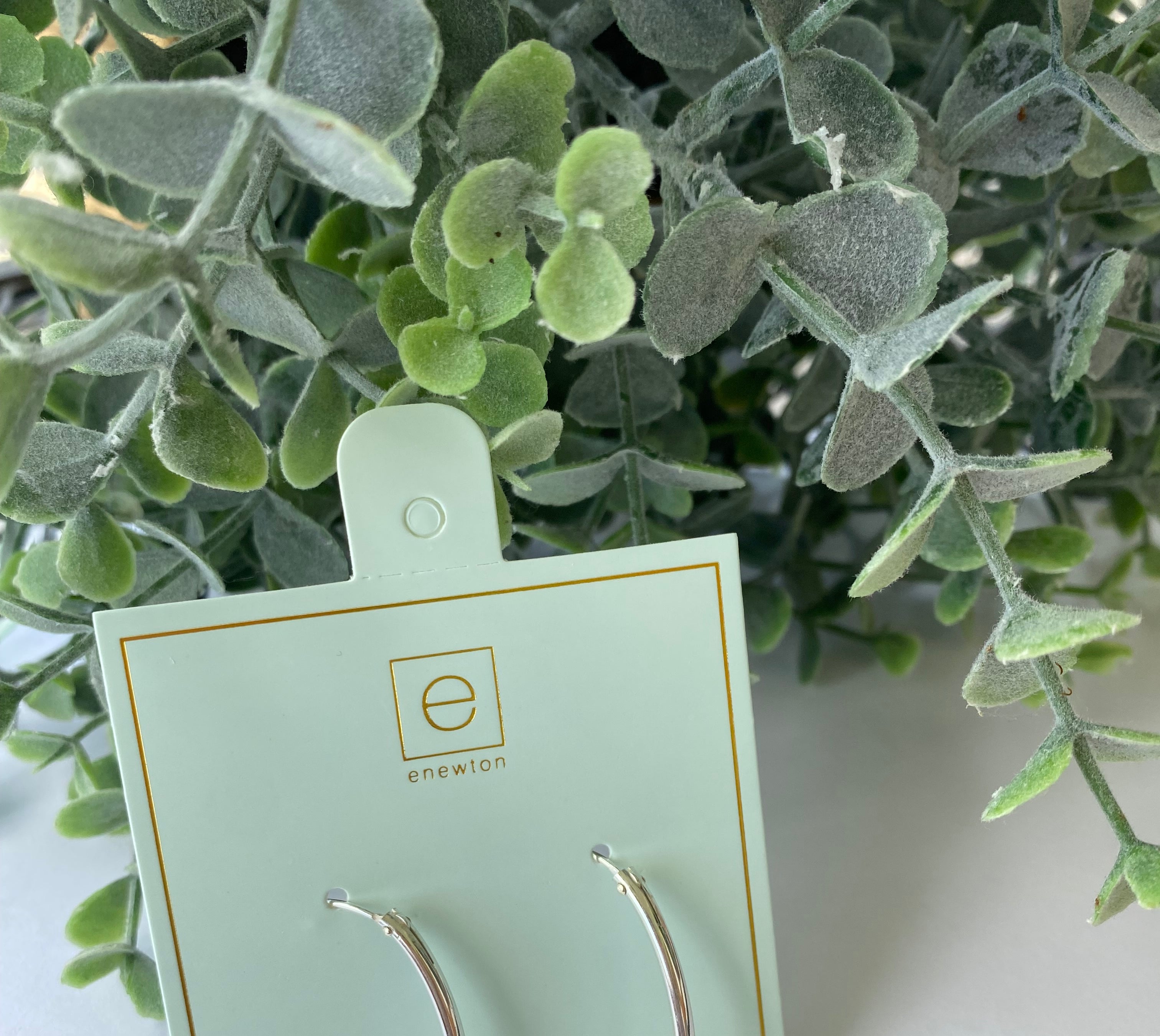Oval Sterling 1" Hoop Smooth Earring-260 eNewton-eNewton-The Lovely Closet, Women's Fashion Boutique in Alexandria, KY