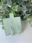Oval Sterling 1" Hoop Smooth Earring-260 eNewton-eNewton-The Lovely Closet, Women's Fashion Boutique in Alexandria, KY