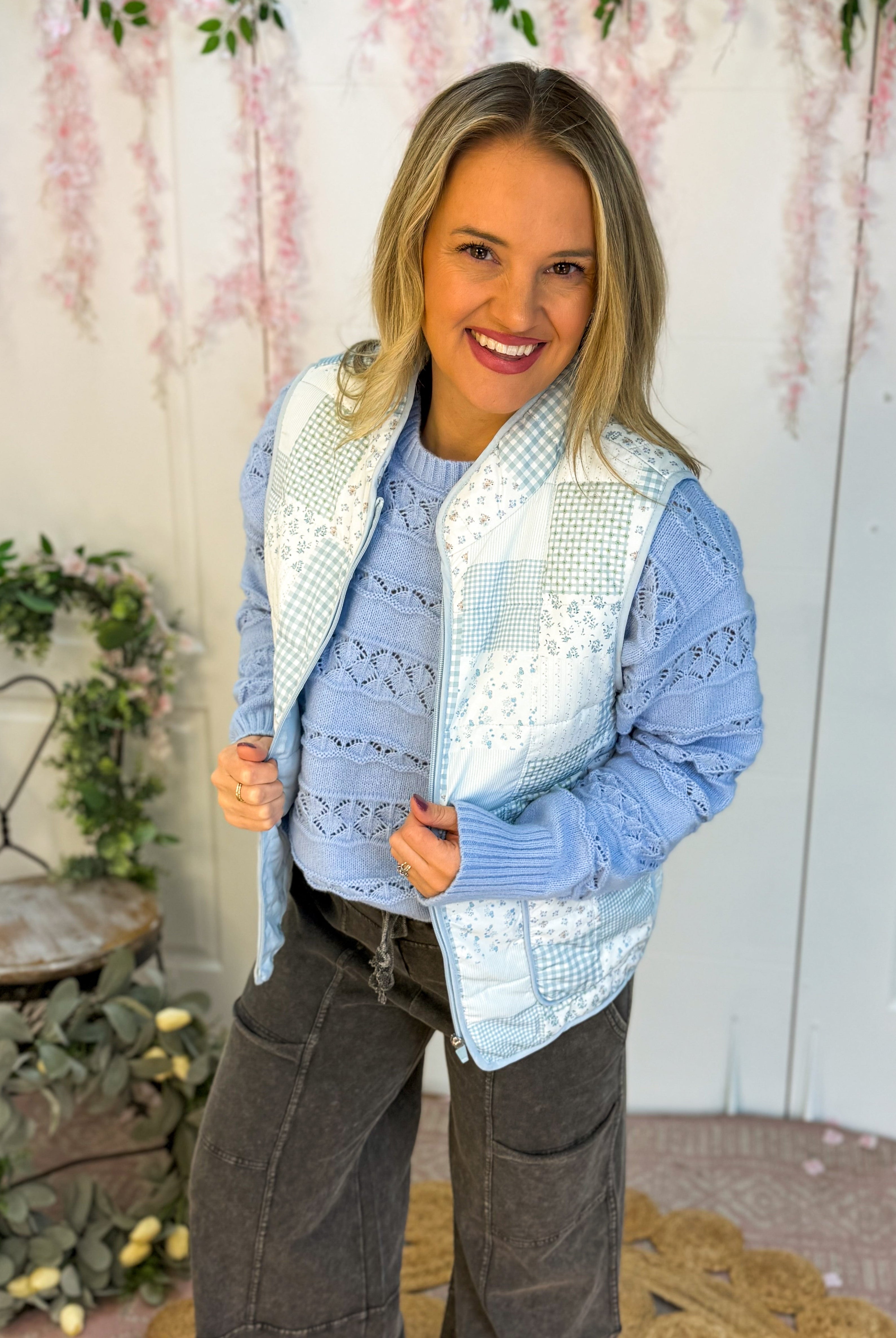Winter Blues Vest-The Lovely Closet-The Lovely Closet, Women's Fashion Boutique in Alexandria, KY