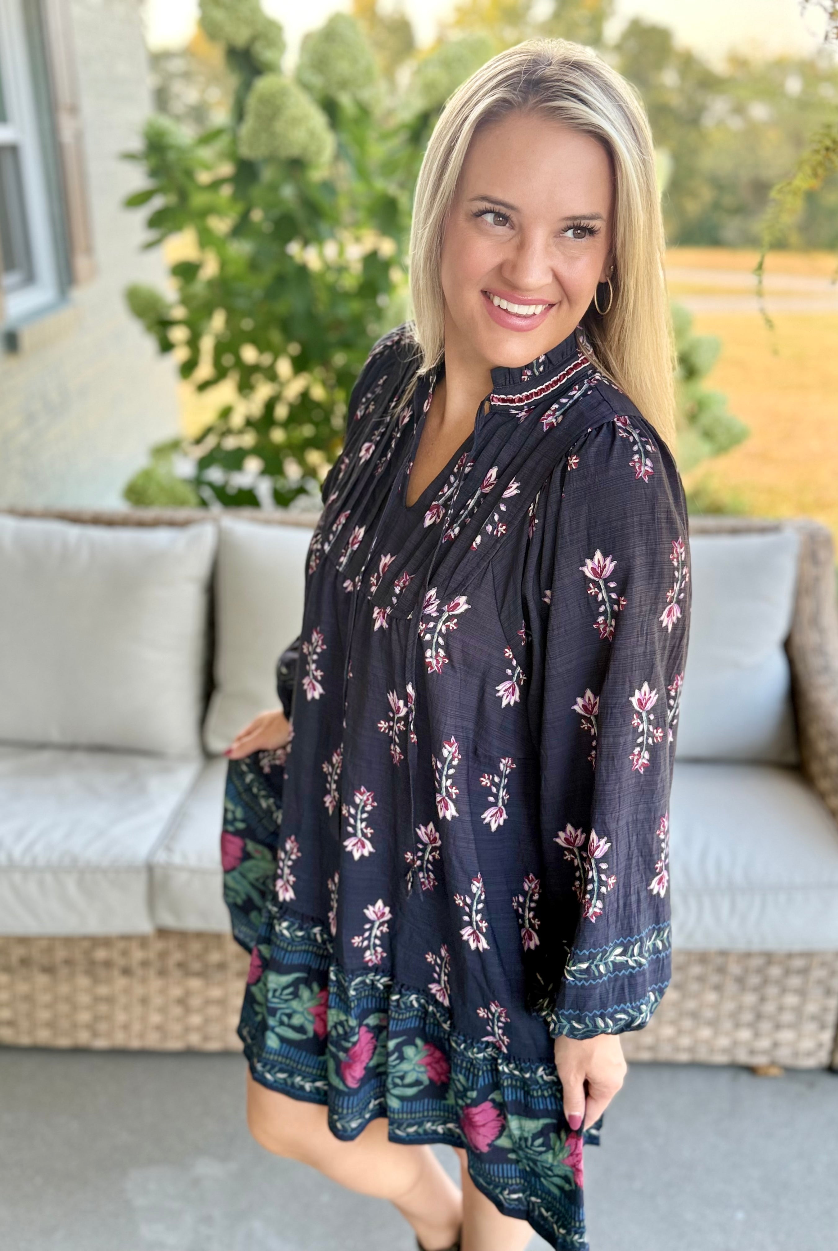 Midnight Whispers Dress-180 Dresses-Umgee-The Lovely Closet, Women's Fashion Boutique in Alexandria, KY