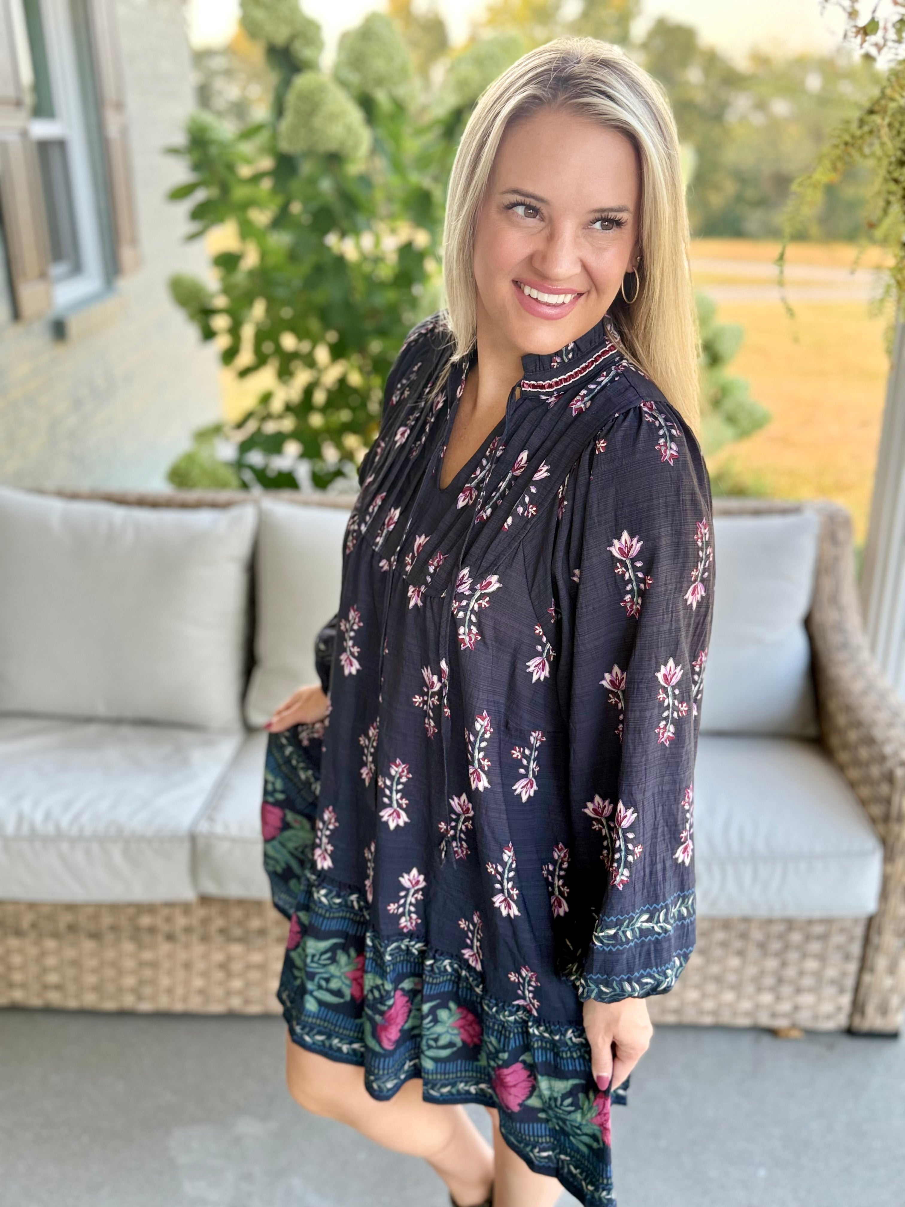 Midnight Whispers Dress-180 Dresses-Umgee-The Lovely Closet, Women's Fashion Boutique in Alexandria, KY