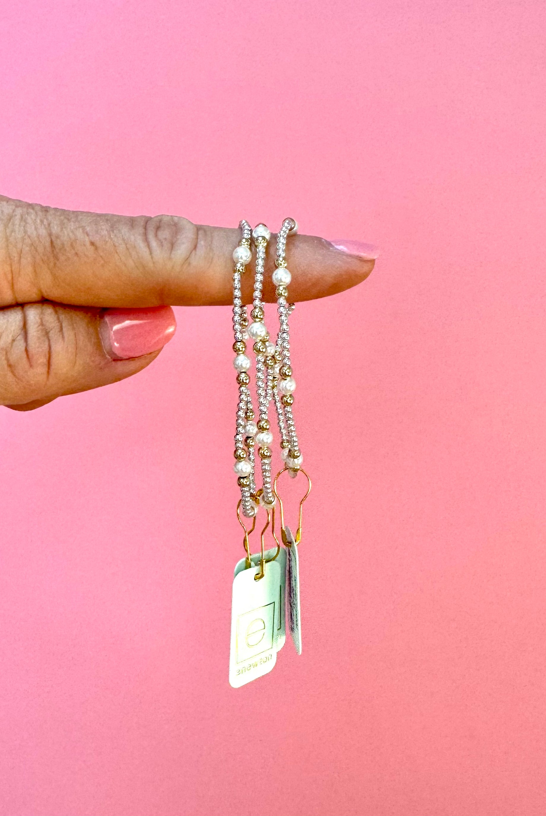 Classic Mixed Metal Pearl Purpose 4mm-260 eNewton-eNewton-The Lovely Closet, Women's Fashion Boutique in Alexandria, KY