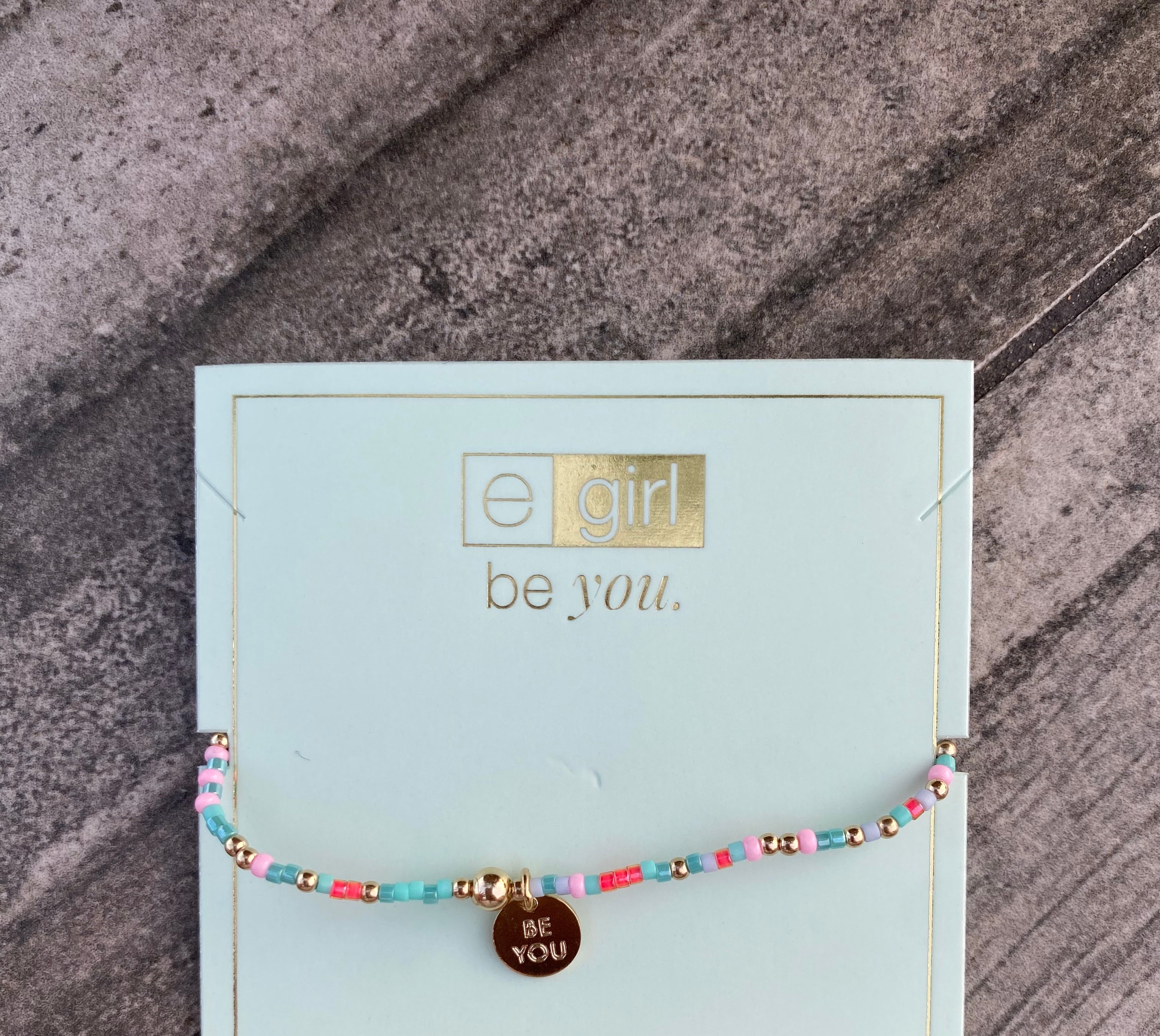 egirl Be You Small Gold Disc Hope Unwritten Bracelet-bracelet-eNewton-The Lovely Closet, Women's Fashion Boutique in Alexandria, KY