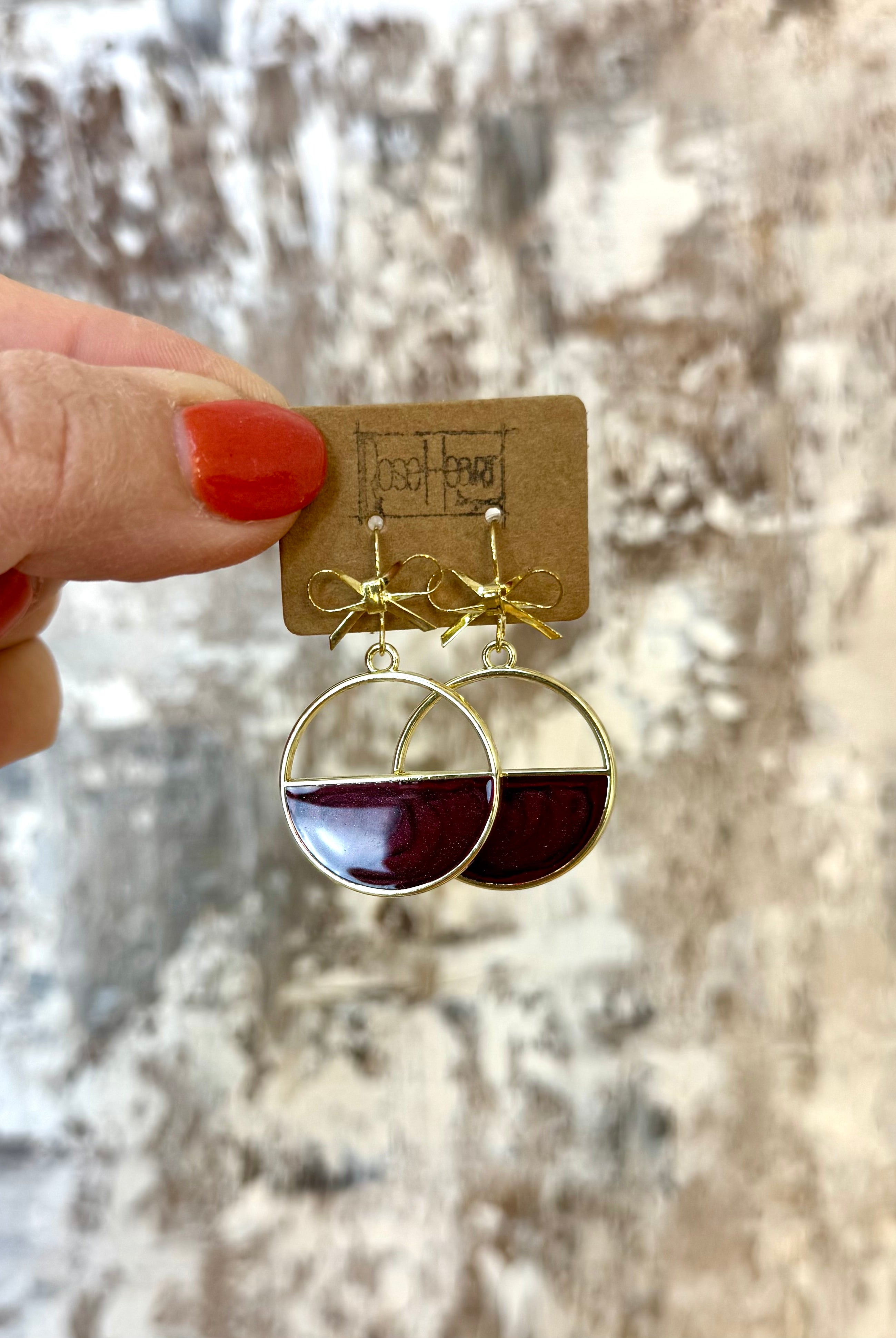 RoseHeart Earrings - Dressed for Fall-180 Dresses-RH-The Lovely Closet, Women's Fashion Boutique in Alexandria, KY