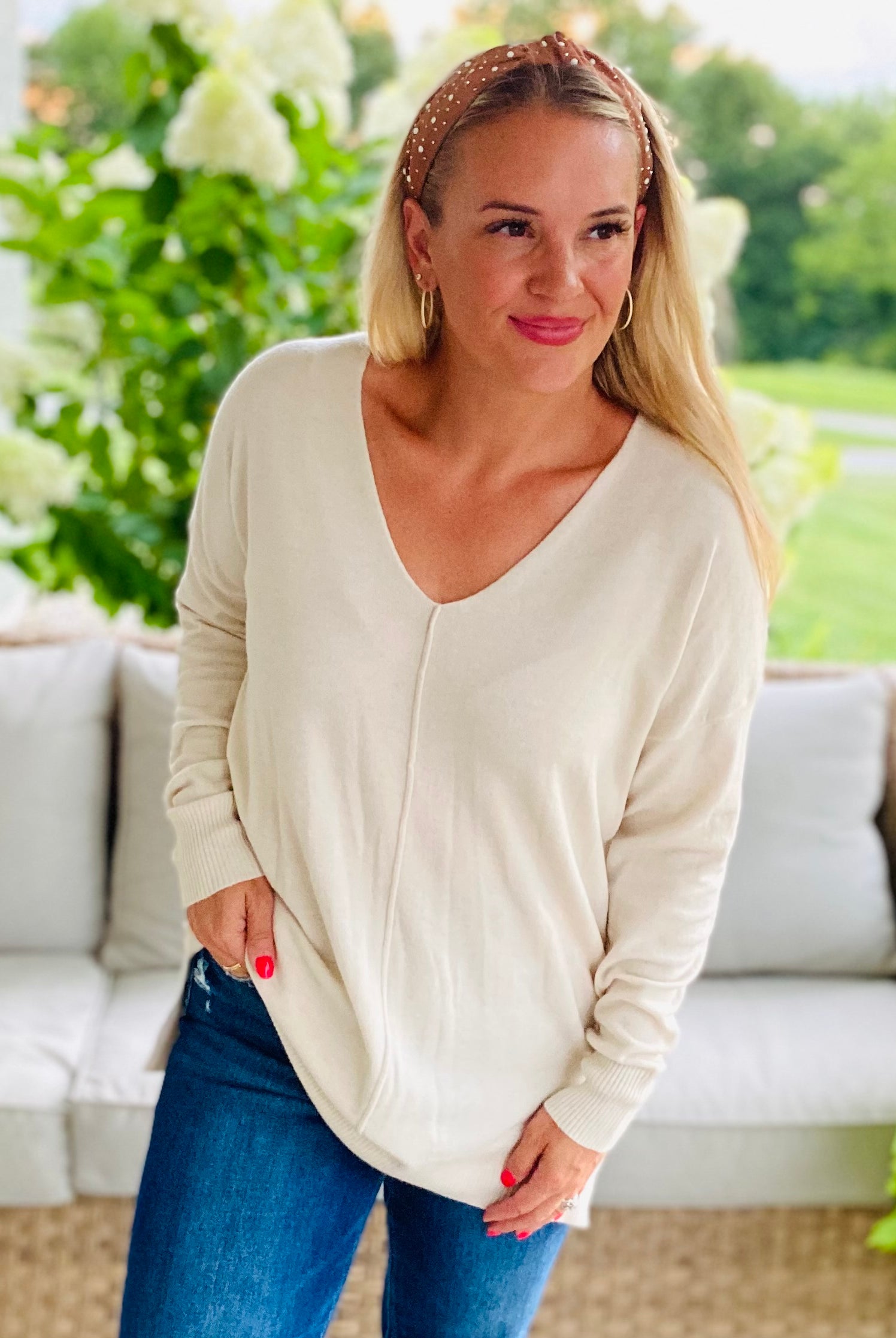 Dream Sweater - Sand Beige-140 Sweaters-zenana-The Lovely Closet, Women's Fashion Boutique in Alexandria, KY