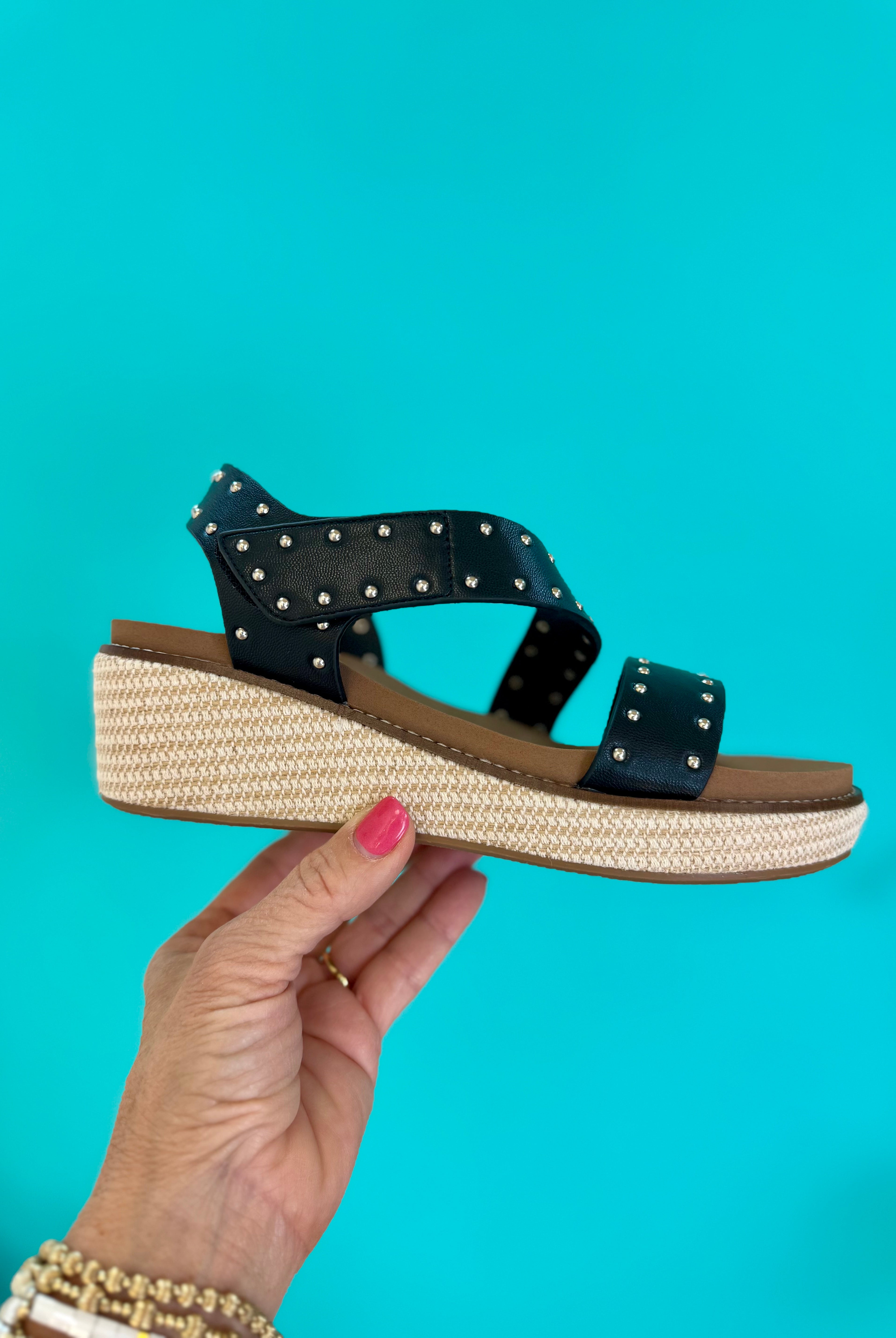 Corkys Chit Chat Sandal - Black-270 Shoes-Corkys-The Lovely Closet, Women's Fashion Boutique in Alexandria, KY