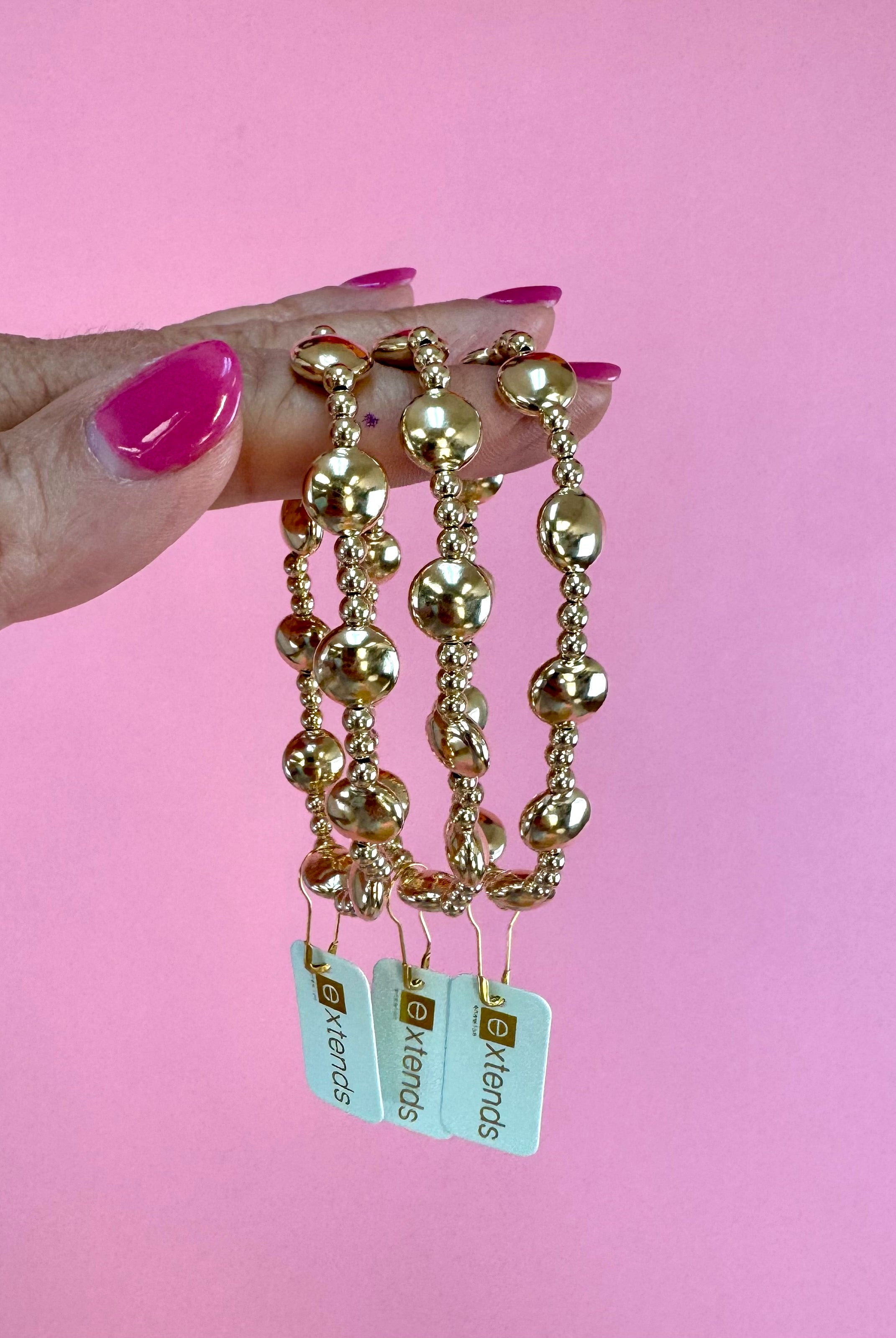 EXTENDS Honesty Sincerity 10mm Gold Bracelet-260 eNewton-eNewton-The Lovely Closet, Women's Fashion Boutique in Alexandria, KY