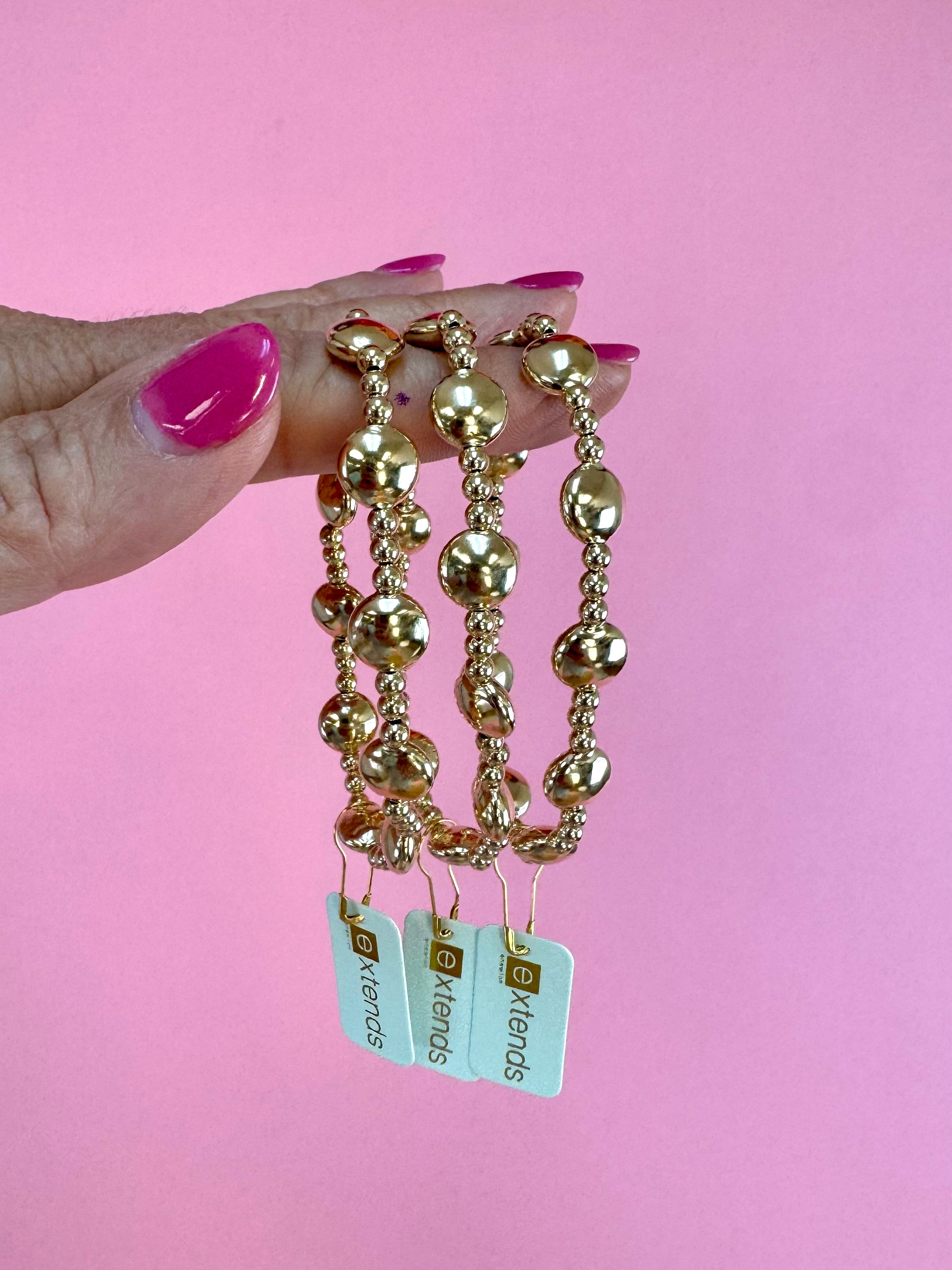 EXTENDS Honesty Sincerity 10mm Gold Bracelet-260 eNewton-eNewton-The Lovely Closet, Women's Fashion Boutique in Alexandria, KY