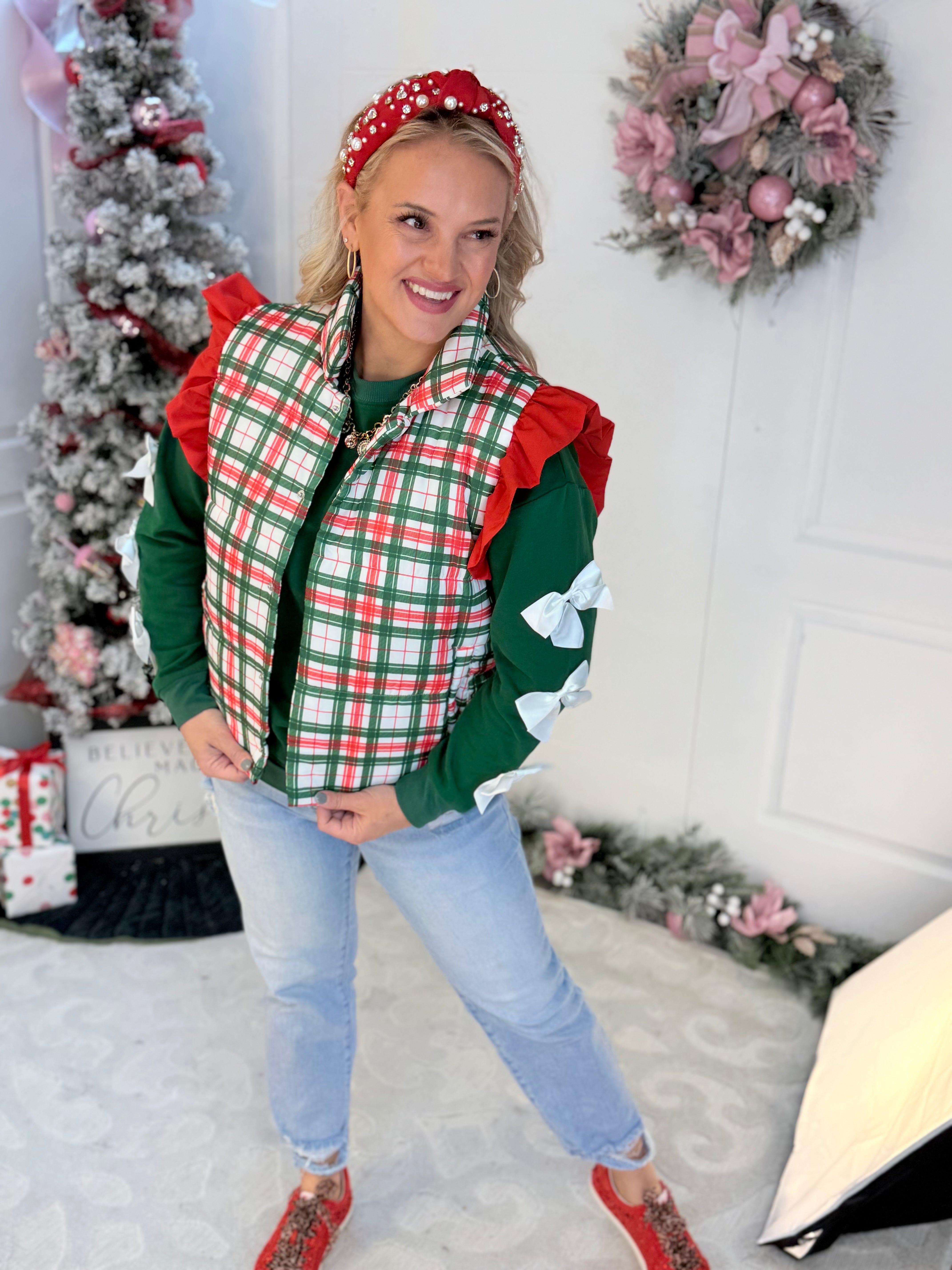 Jess Lea - Tied With Cheer Bow Sleeves Pullover-110 Long Sleeve Top-Jess Lea-The Lovely Closet, Women's Fashion Boutique in Alexandria, KY