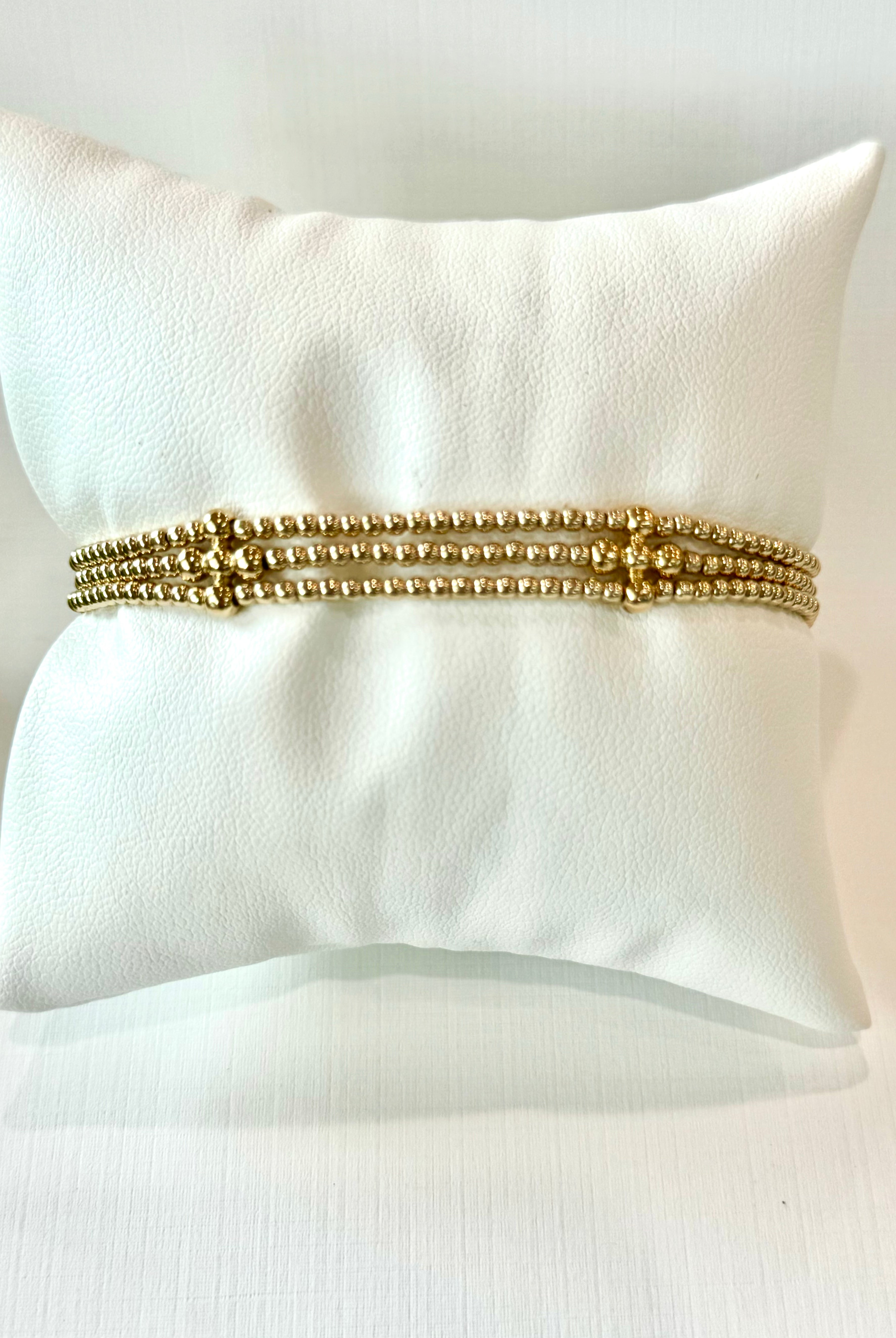 Signature Cross Gold Strand Bracelet-Bracelets-eNewton-The Lovely Closet, Women's Fashion Boutique in Alexandria, KY