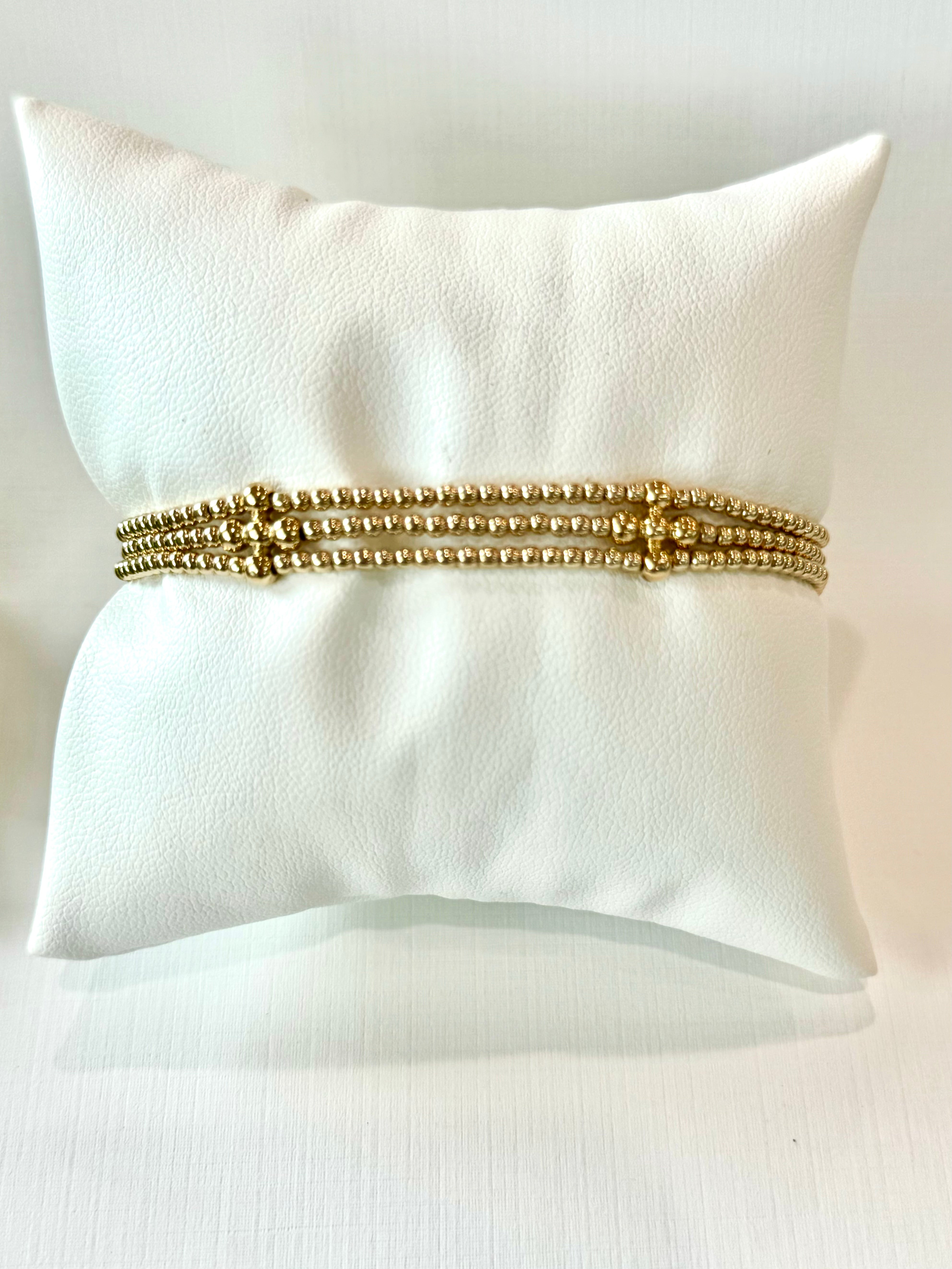 Signature Cross Gold Strand Bracelet-Bracelets-eNewton-The Lovely Closet, Women's Fashion Boutique in Alexandria, KY