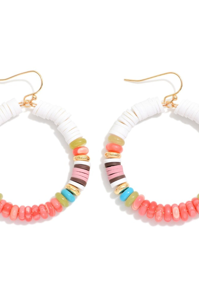 Hoop Disc Earring - Multi-250 Jewelry-judson-The Lovely Closet, Women's Fashion Boutique in Alexandria, KY