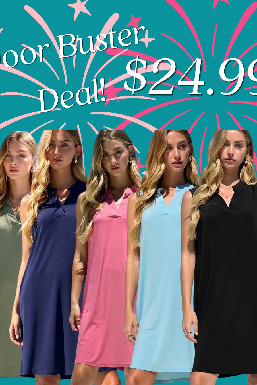 DOORBUSTER DEAL Sleeveless Lizzy Dress-180 Dresses-Dear Scarlett-The Lovely Closet, Women's Fashion Boutique in Alexandria, KY