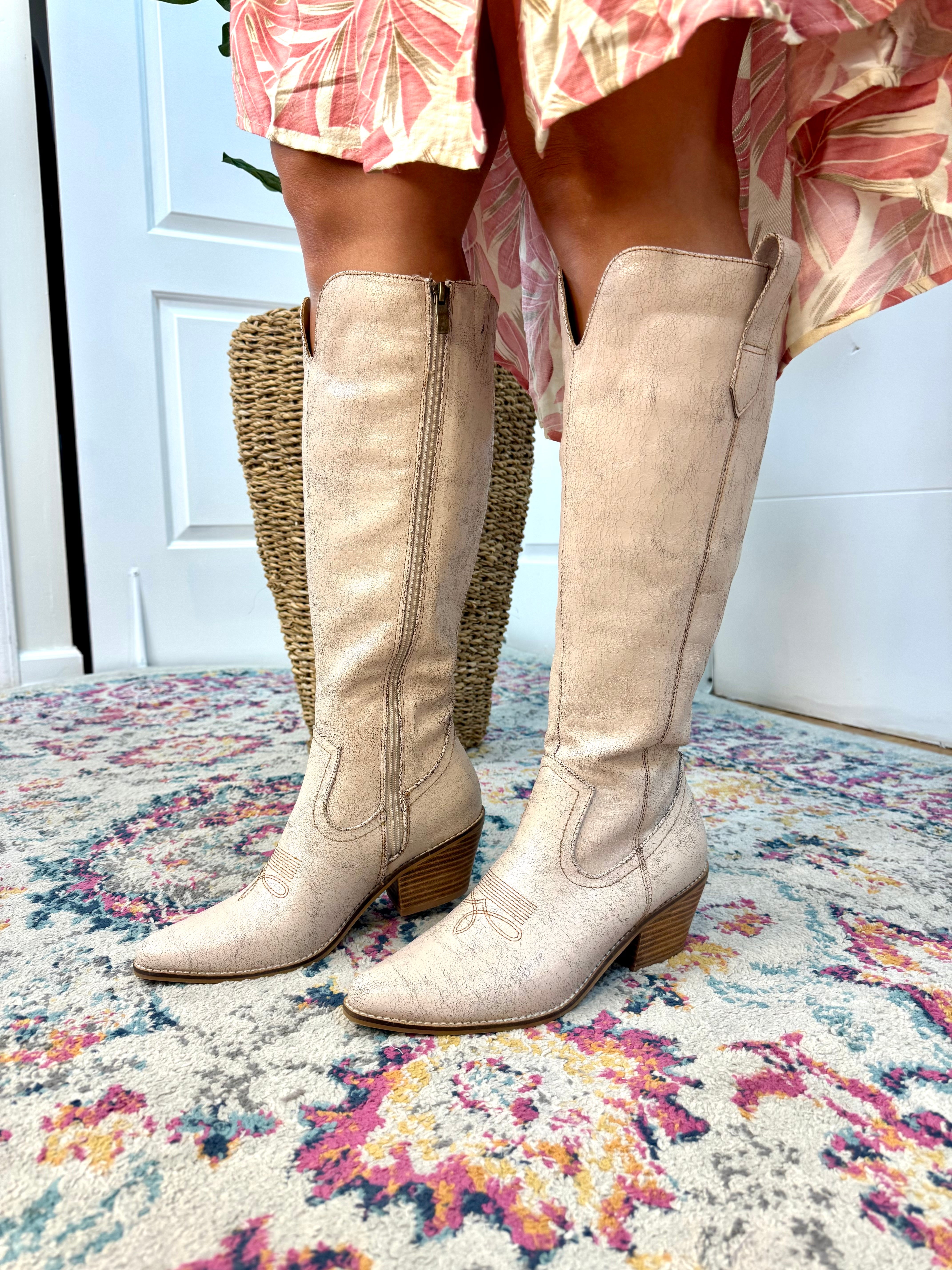 Corkys Hat's Off - Putty Crackle Boot-270 Shoes-Corkys-The Lovely Closet, Women's Fashion Boutique in Alexandria, KY