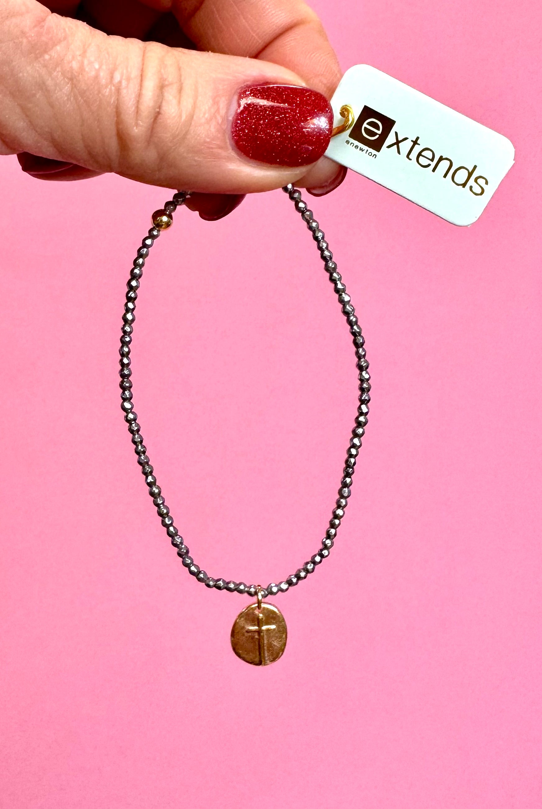 EXTENDS Silver Hematite 2mm Inspire Small Charm-260 eNewton-eNewton-The Lovely Closet, Women's Fashion Boutique in Alexandria, KY