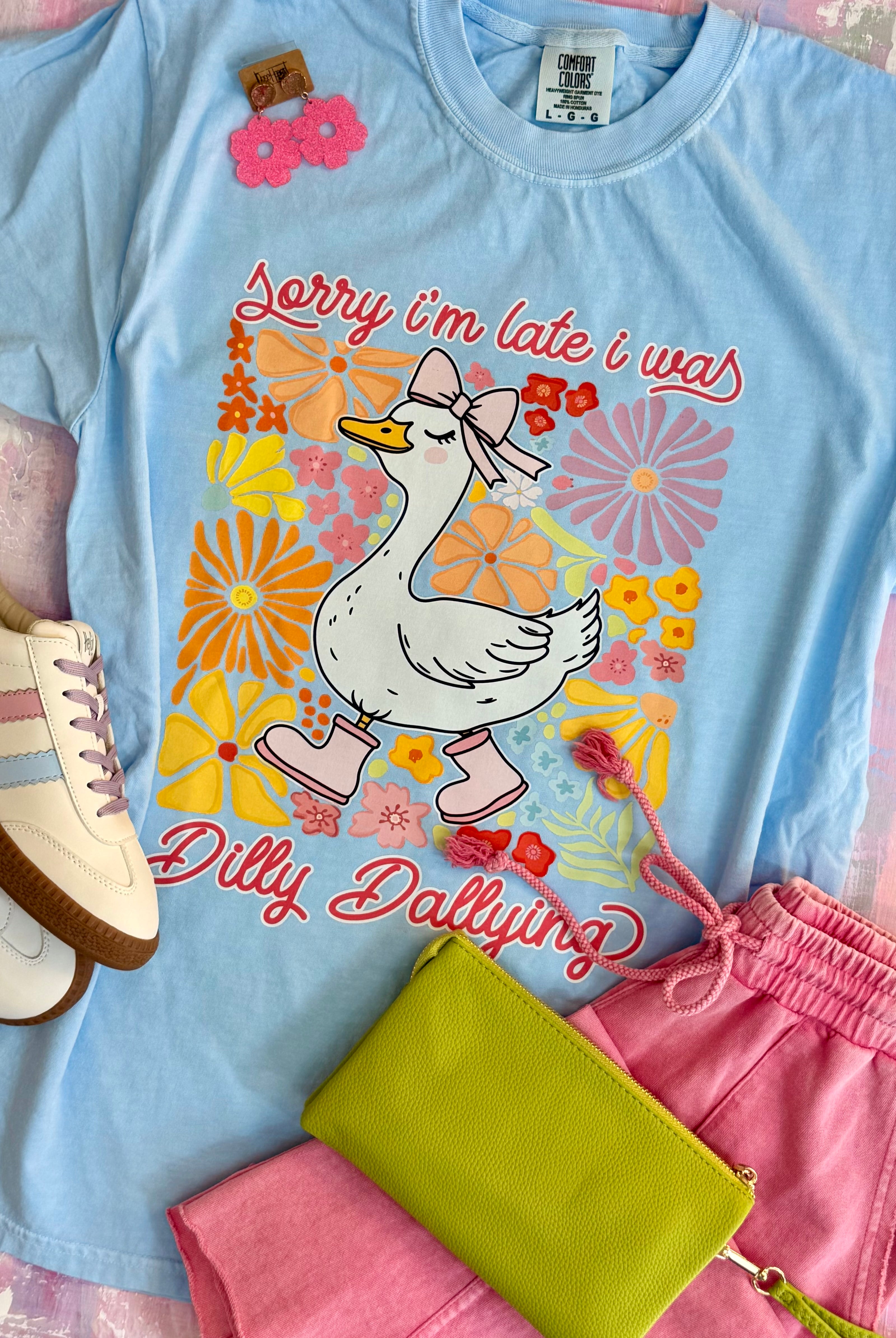 SORRY I’M LATE GRAPHIC T-SHIRT-130 Graphics-The Lovely Closet-The Lovely Closet, Women's Fashion Boutique in Alexandria, KY