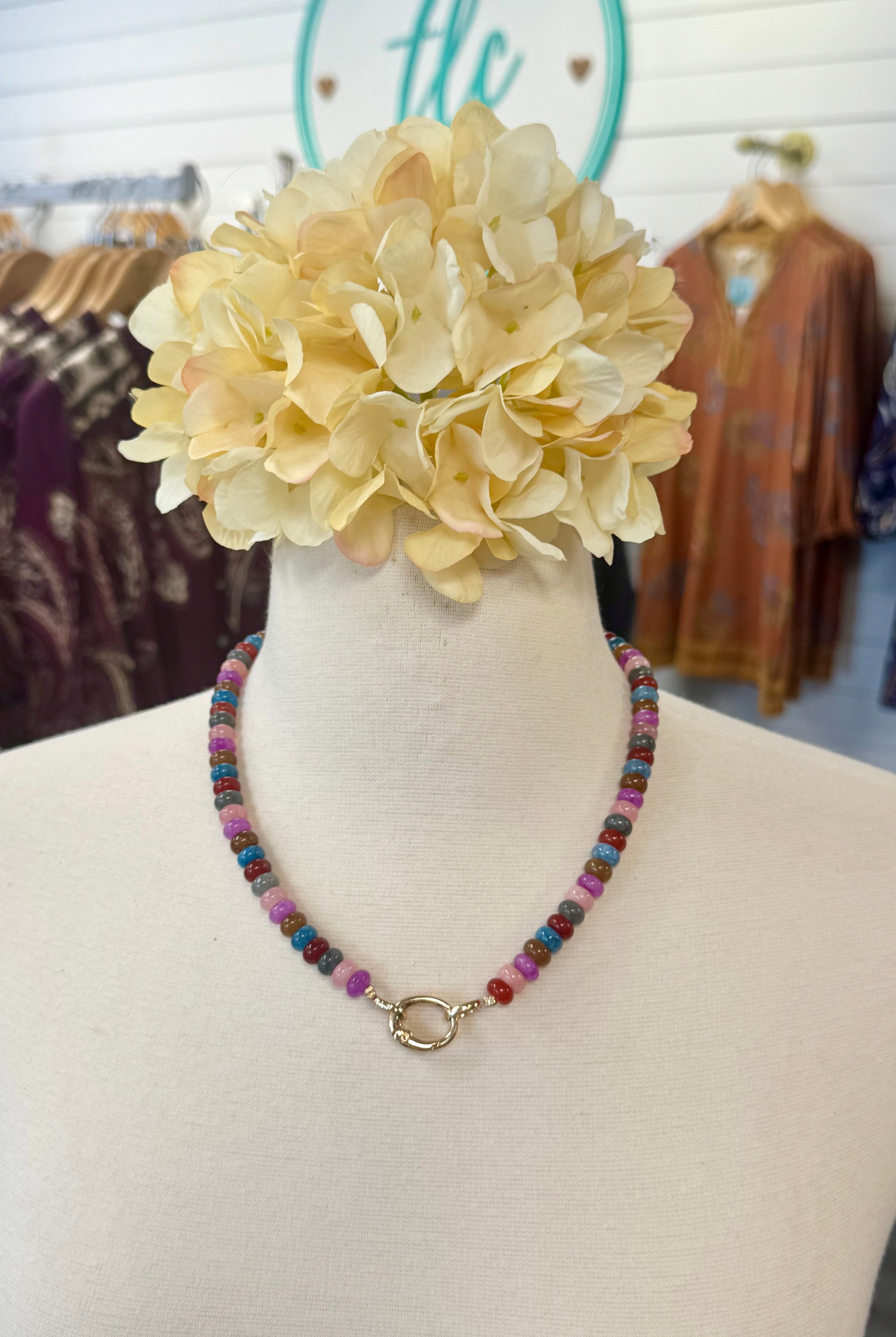 Plum Cake Candy Stone Necklace-280 Accessories-judson-The Lovely Closet, Women's Fashion Boutique in Alexandria, KY