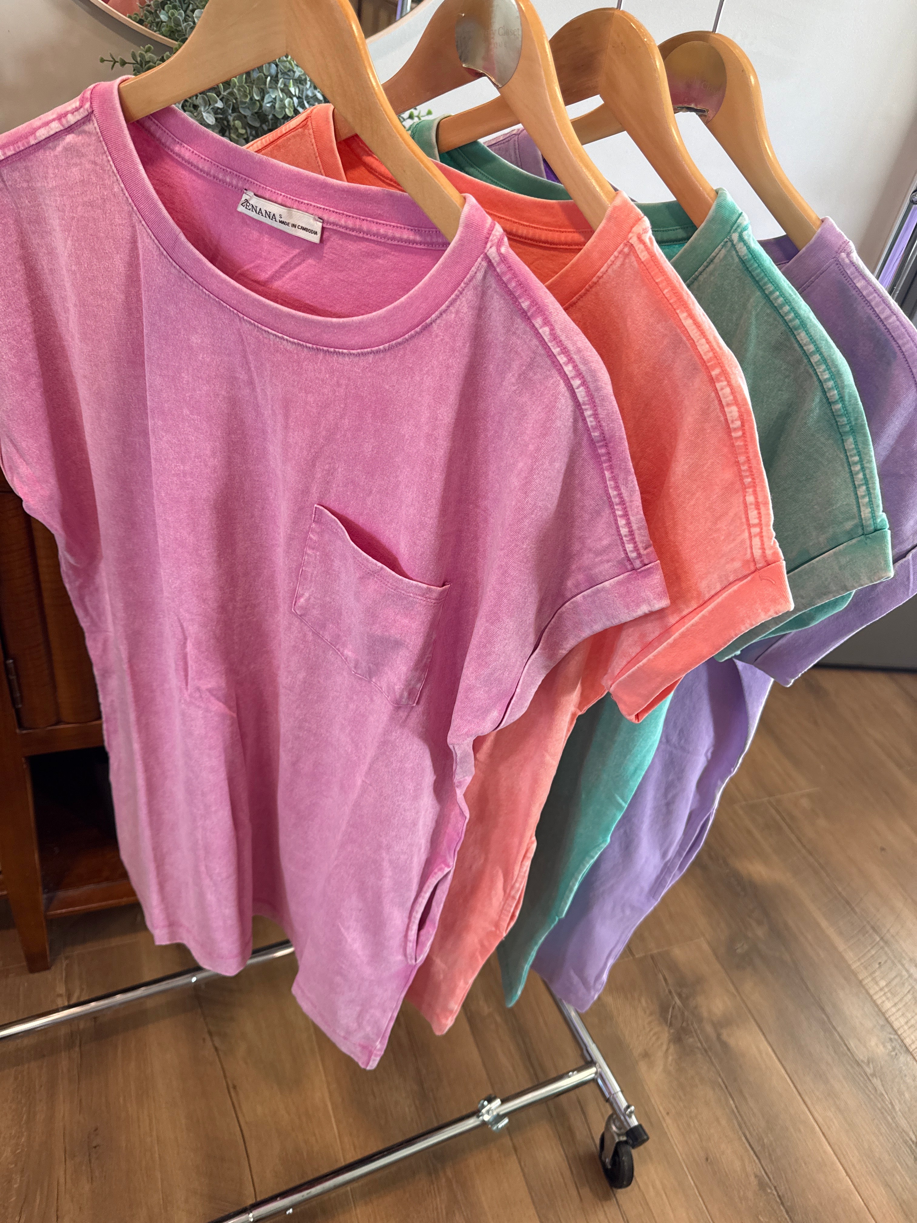 Modern Ease Mineral Washed T-Shirt Dress - Candy Pink-180 Dresses-zenana-The Lovely Closet, Women's Fashion Boutique in Alexandria, KY