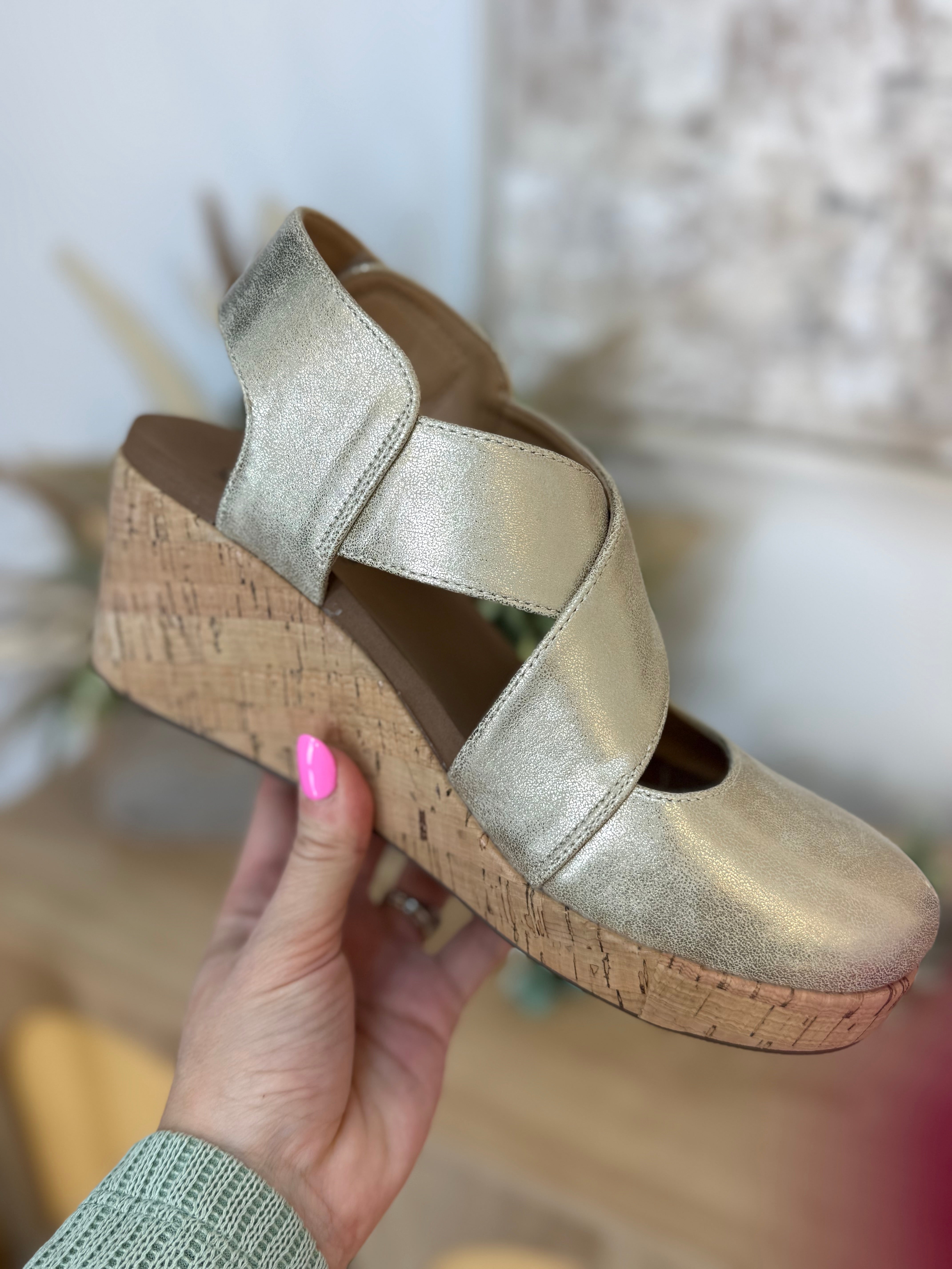 Corkys Case Closed - Gold Metallic-270 Shoes-Corkys-The Lovely Closet, Women's Fashion Boutique in Alexandria, KY